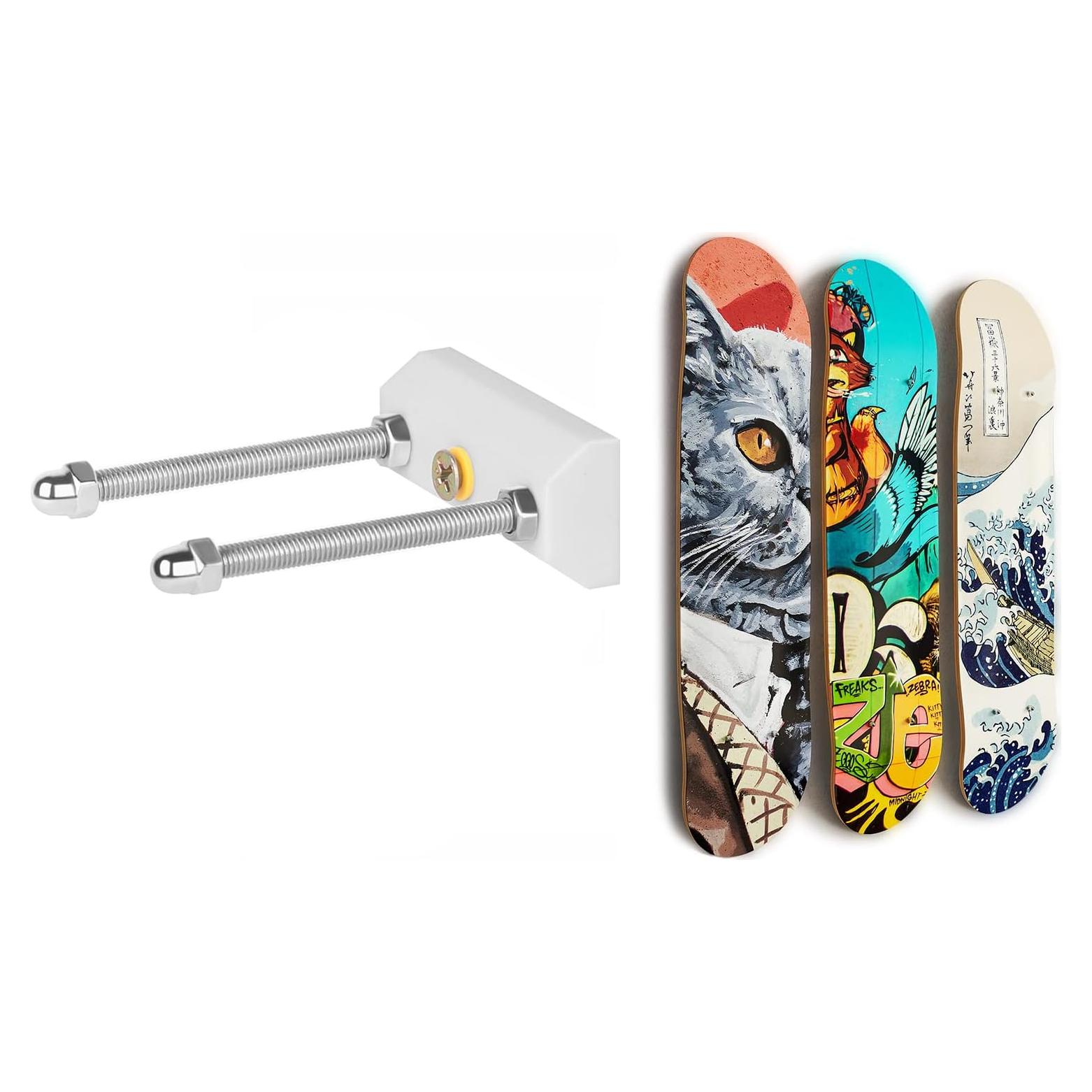 Soporte de Pared para Tabla de Skate Alumy - Exhibición Vertical/Horizontales