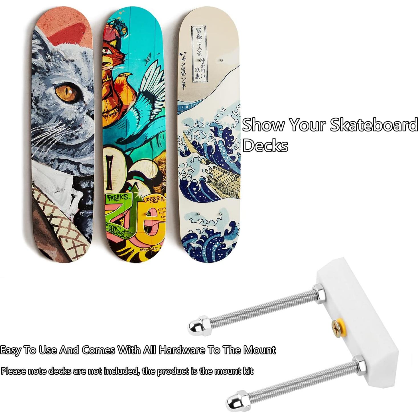 Soporte de Pared para Tabla de Skate Alumy - Exhibición Vertical/Horizontales