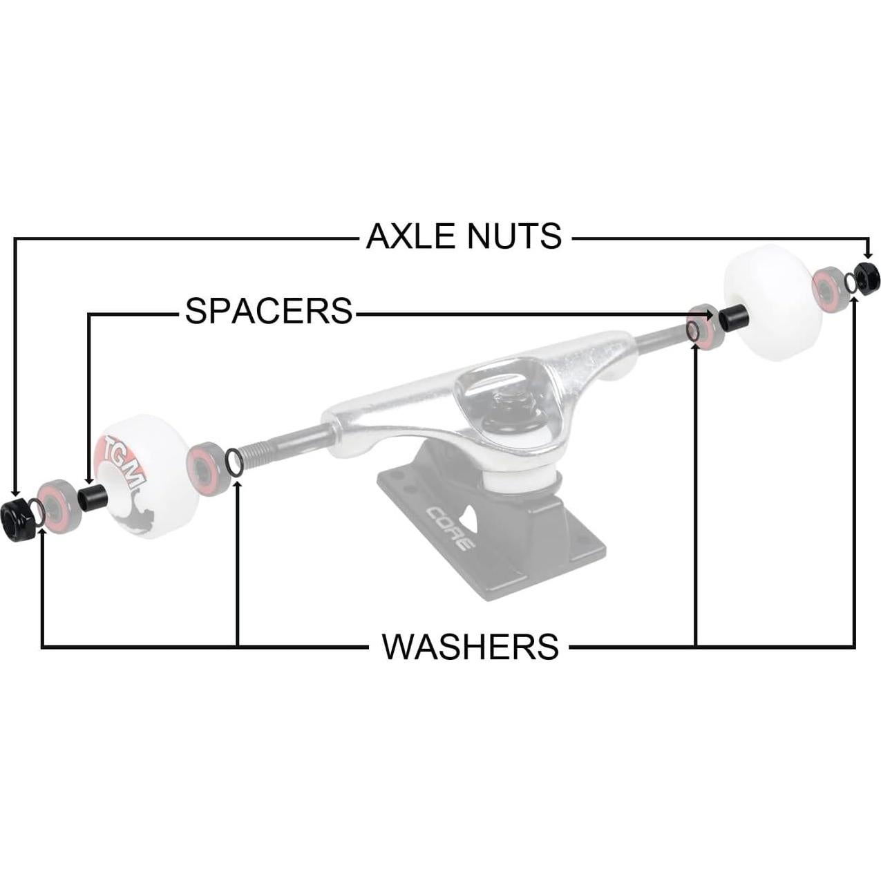 Kit de Velocidad Dime Bag Hardware para Patineta - 8 mm