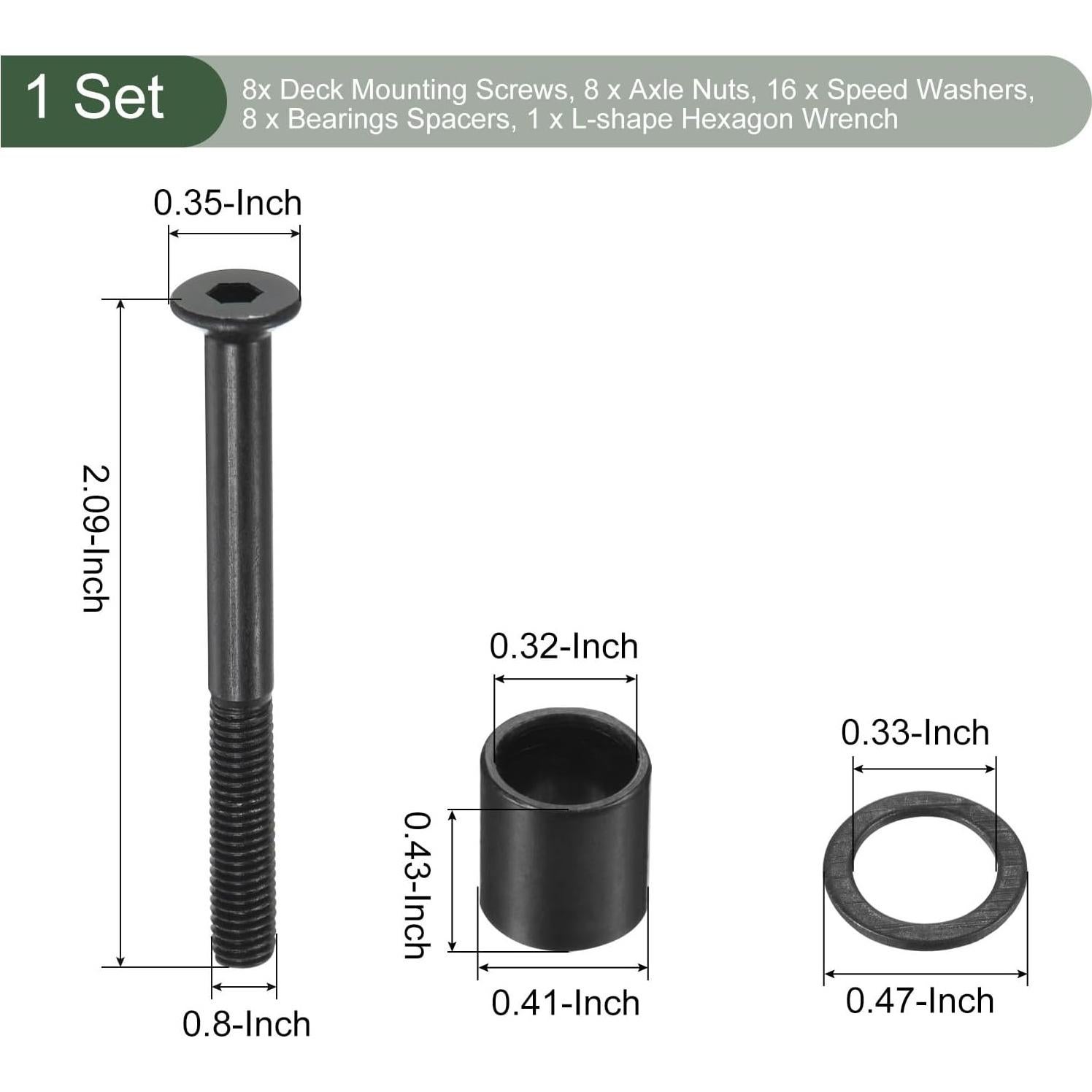 Kit de Herramientas para Patineta YOKIVE - 40 Piezas, Negro