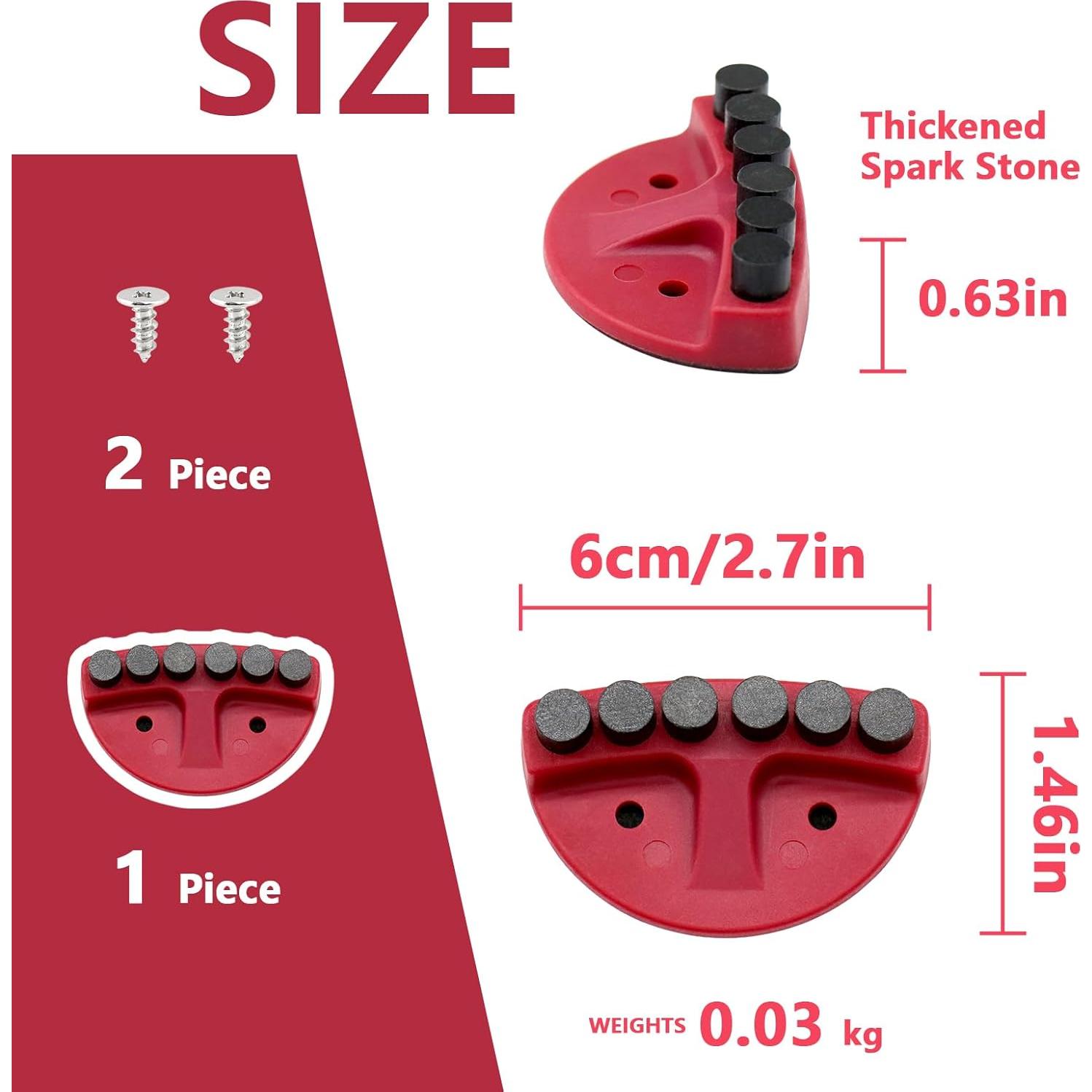 Placa de Chispas para Skateboard Sexkeeplood - Rojo, Paquete de 2