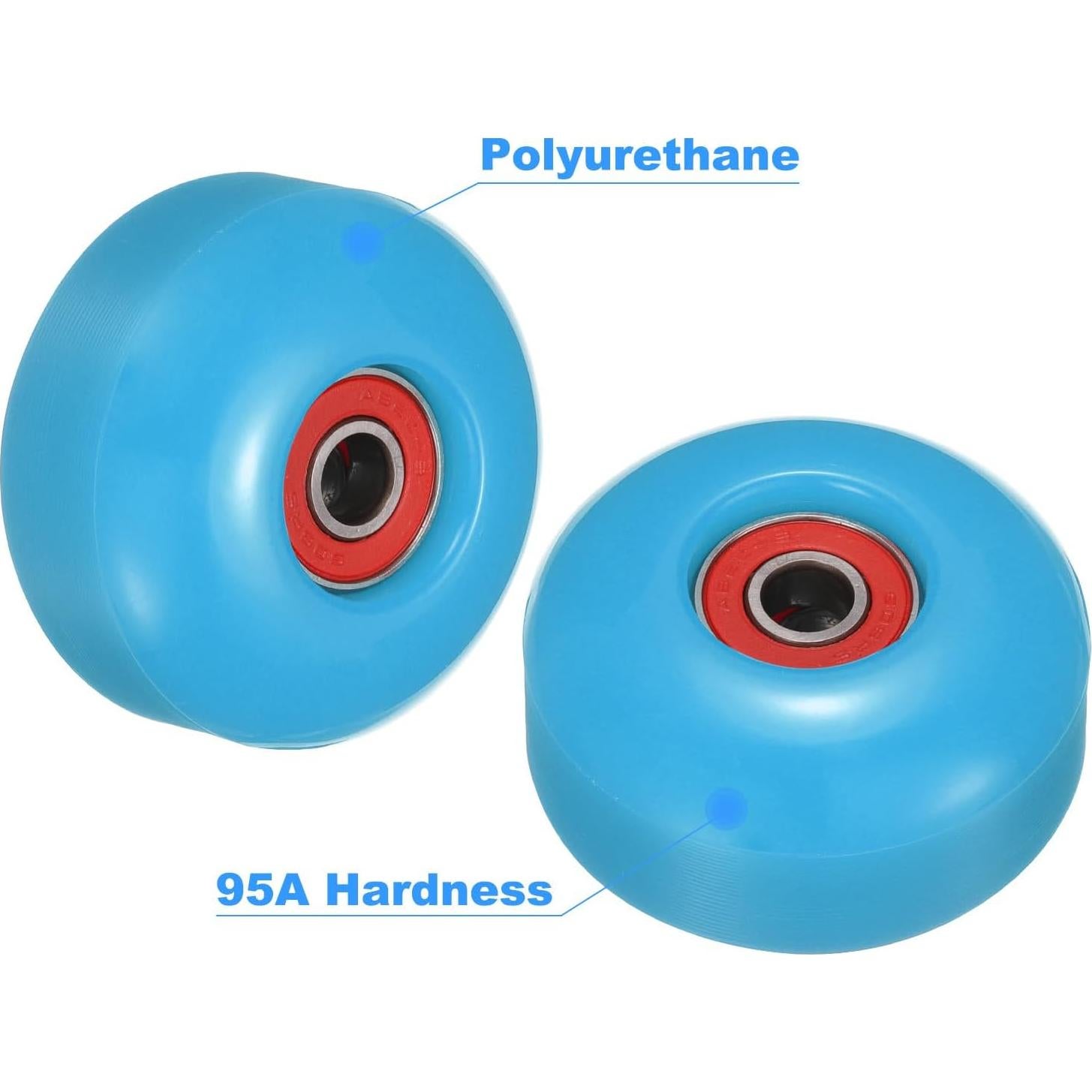 Ruedas de Skateboard PATIKIL 52mm 95A Azul + Herramienta