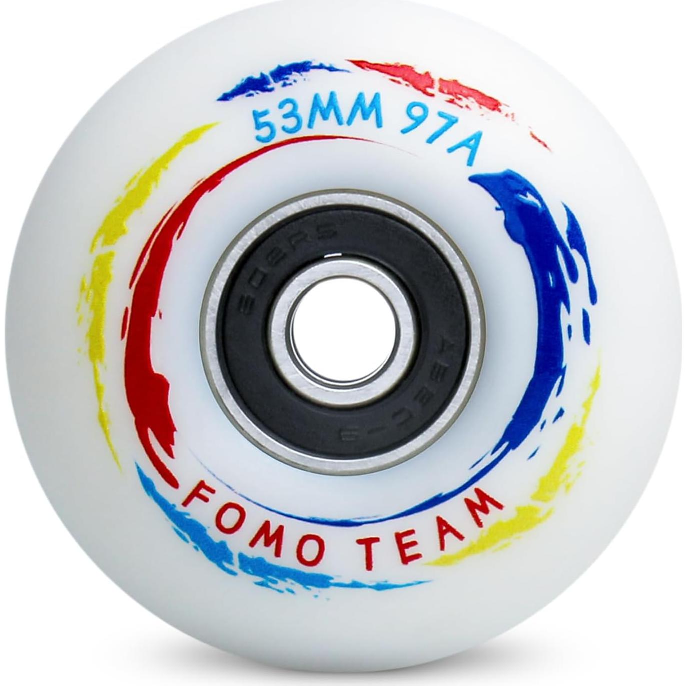 Ruedas de Patineta Fomo Team 53mm 97A con Rodamientos ABEC-9
