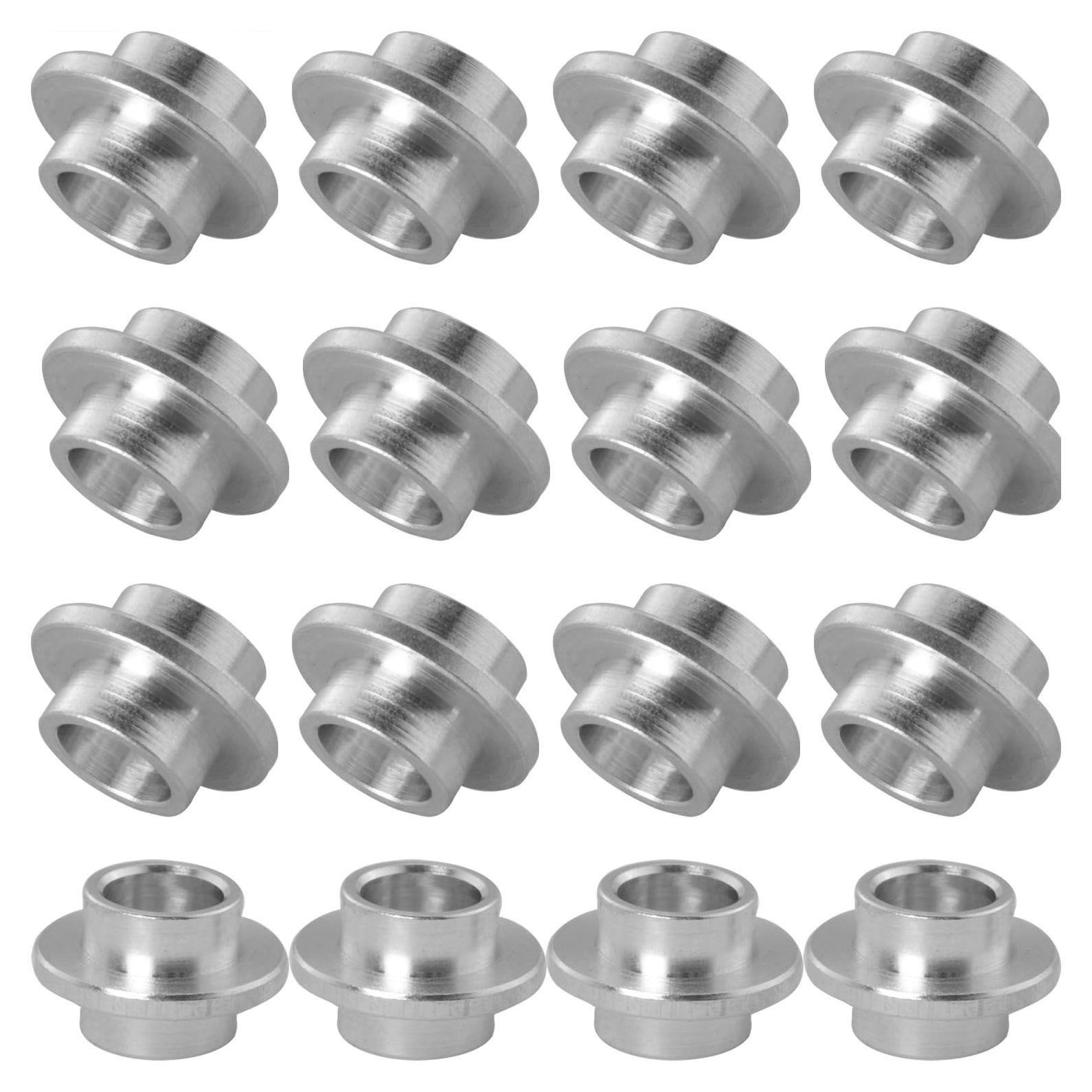 Espaciadores de Rodamientos MEETOOT 16PCS 8mm Aluminio Plateado