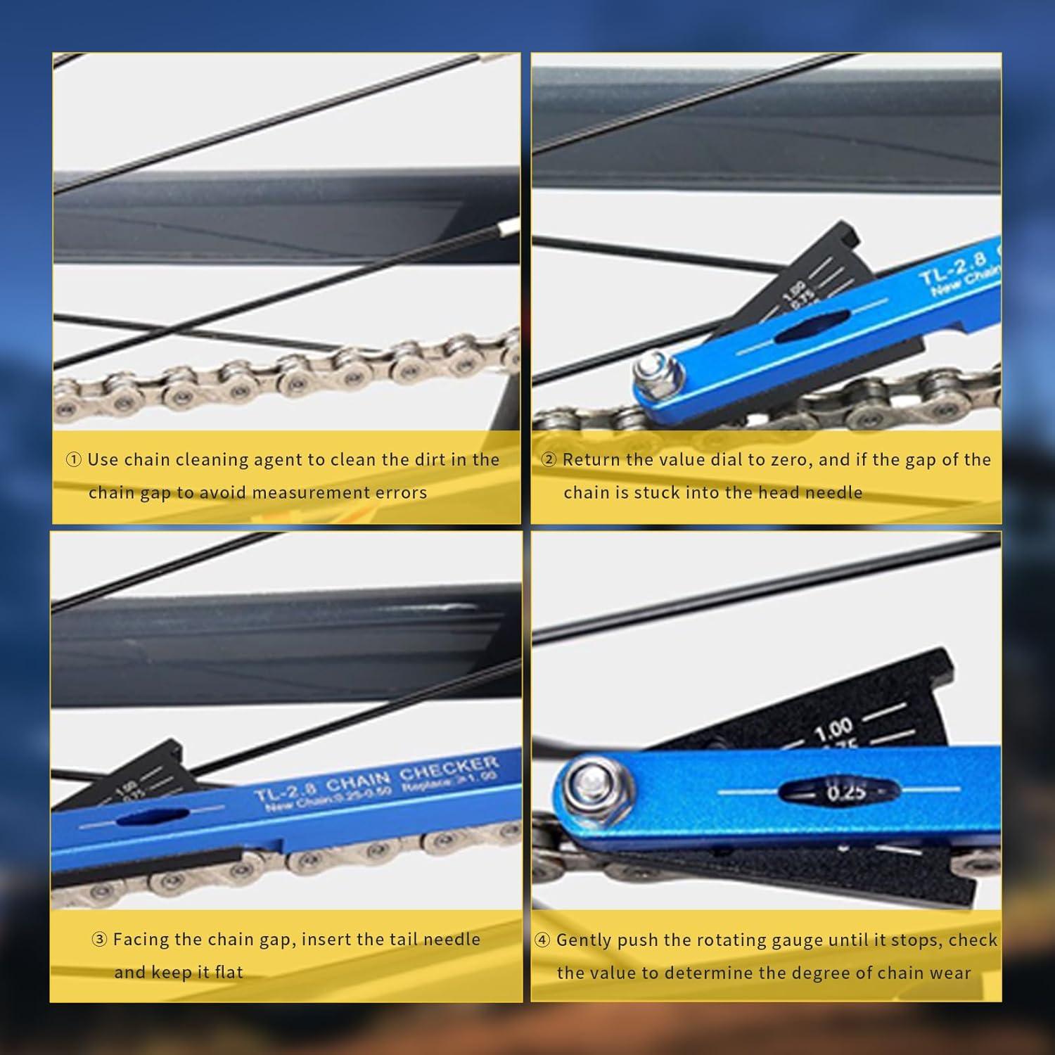 Comprobador de Cadena de Bicicleta Gugxiom - Indicador de Desgaste