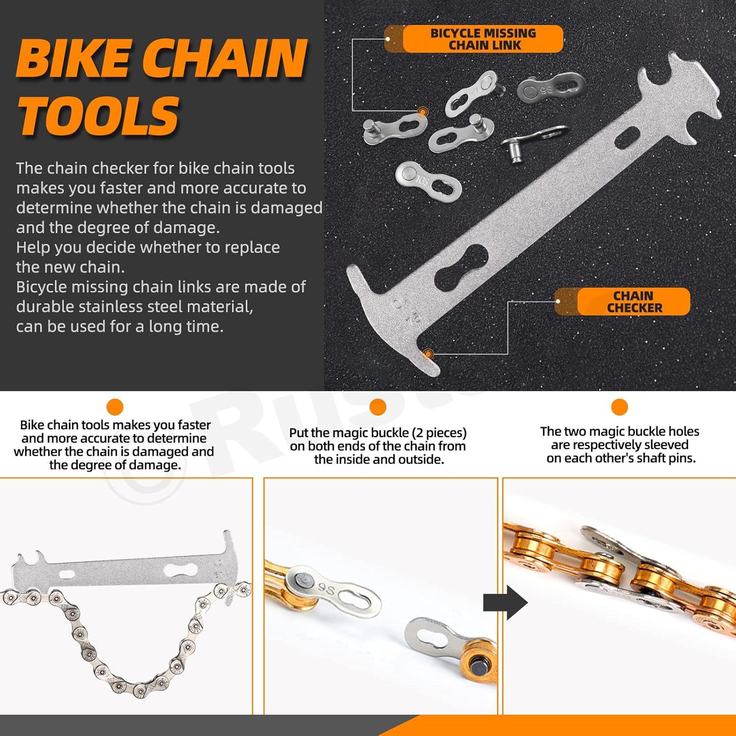 Kit de Herramientas de Reparación de Cadena Rustark 12 Piezas