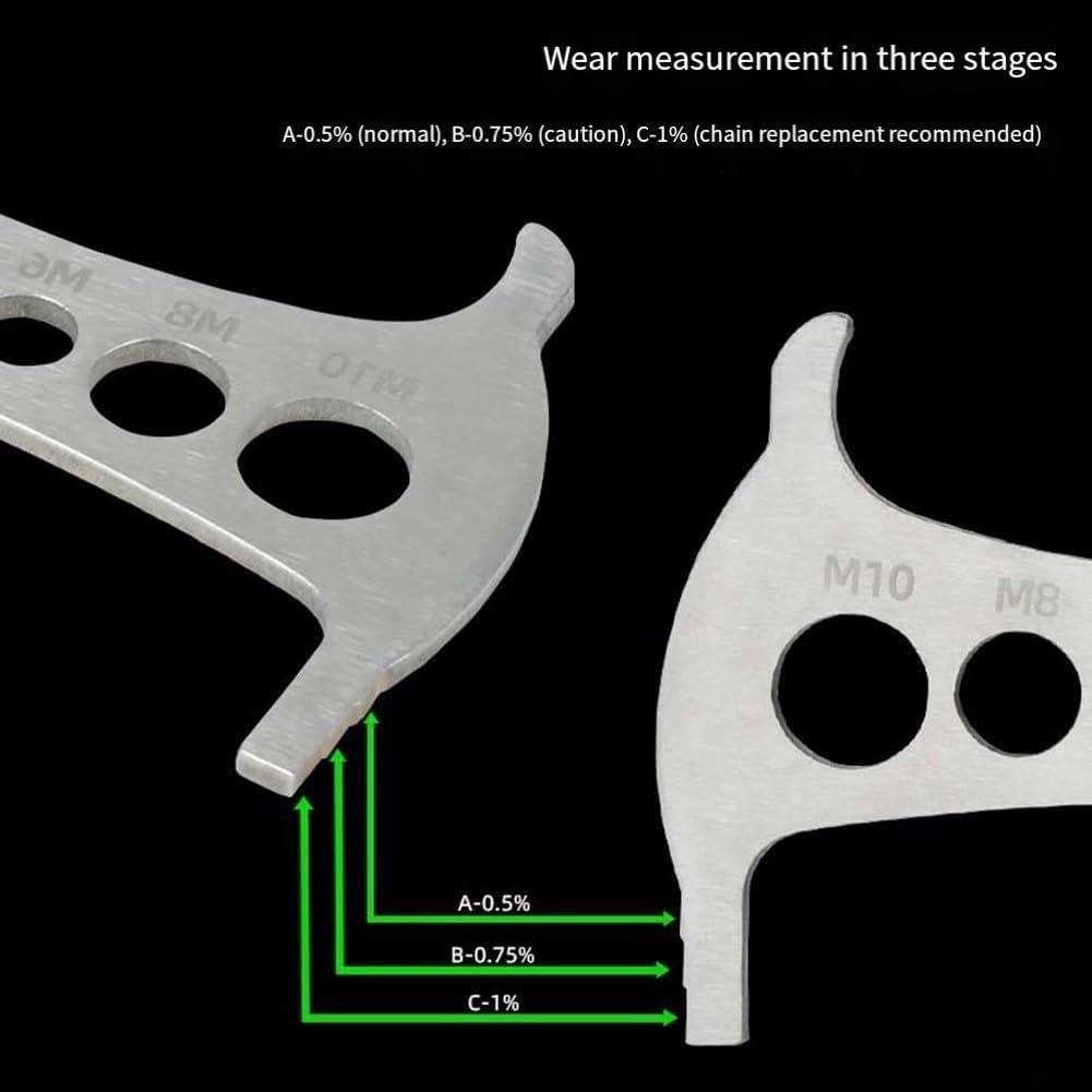 Herramienta de Medición de Cadena 3 en 1 Floweringbeter - Acero Inoxidable