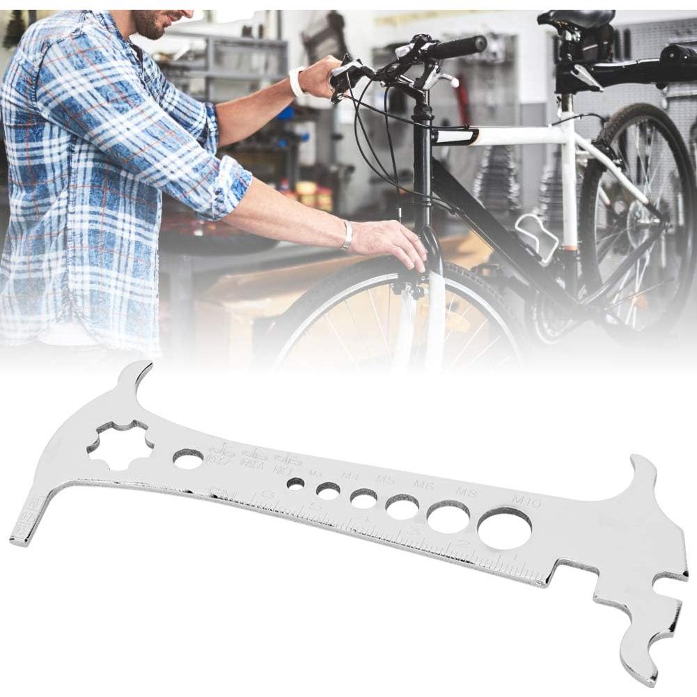 Medidor de Cadena de Bicicleta Segrehy 6 en 1 Acero Inoxidable