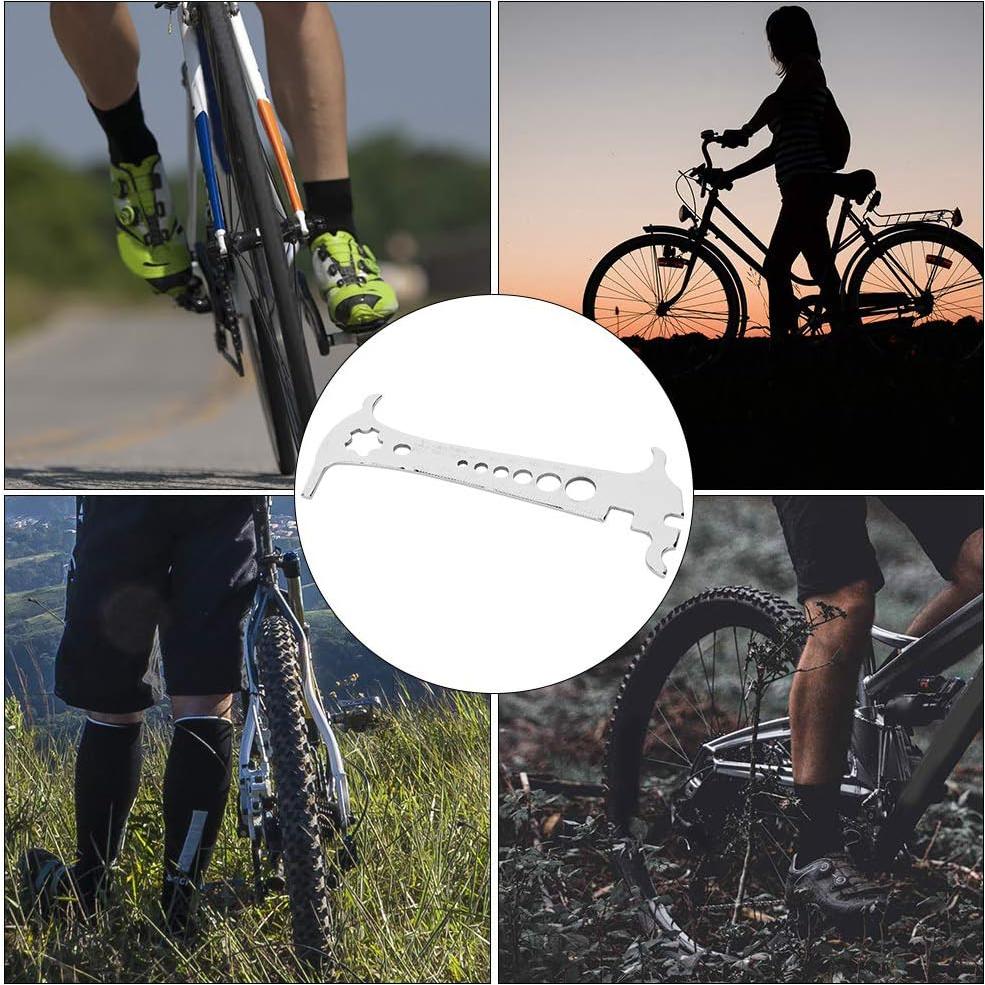 Medidor de Cadena de Bicicleta Segrehy 6 en 1 Acero Inoxidable