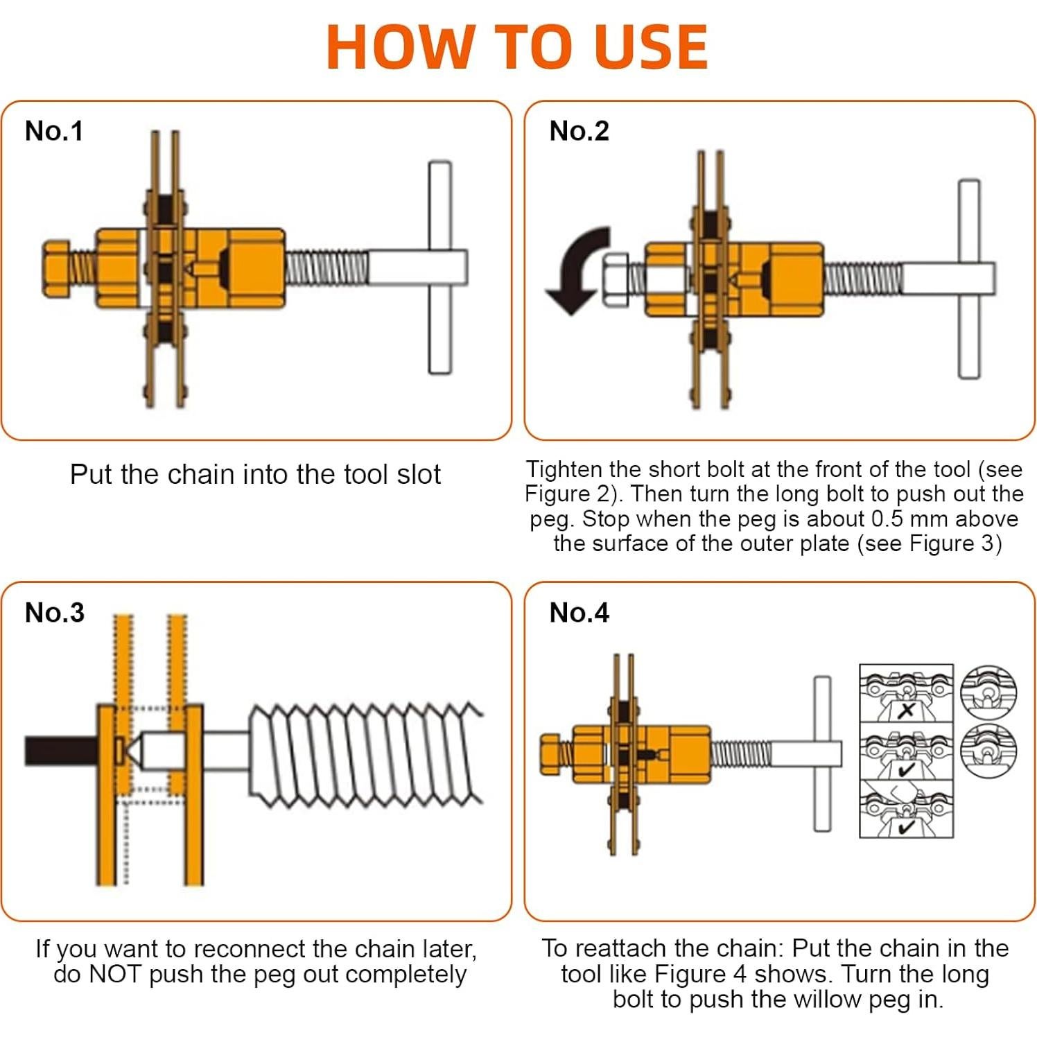 Kit de Herramientas para Cadenas de Bicicleta HYLEBOR YD1012