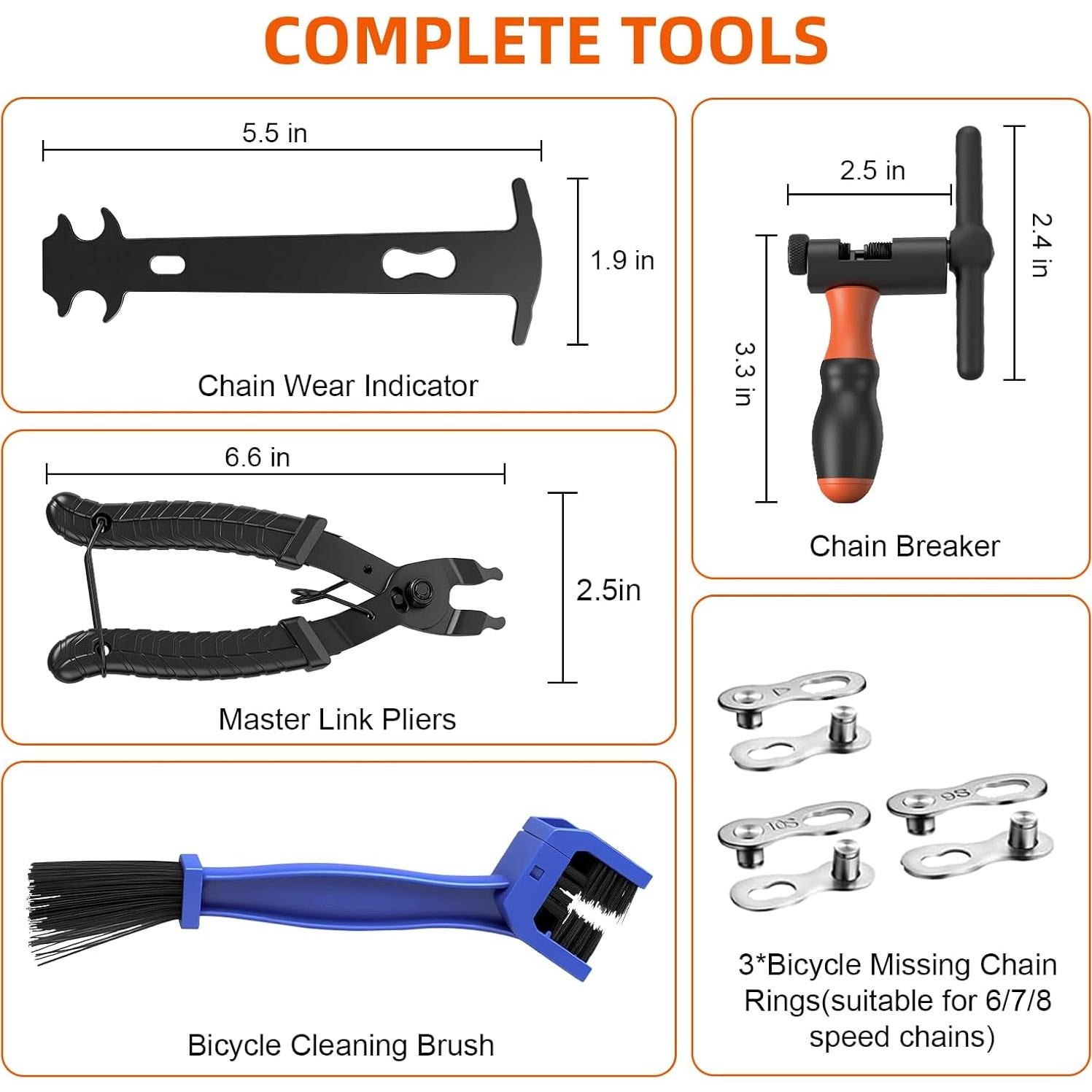Kit de Herramientas para Cadenas de Bicicleta HYLEBOR YD1012