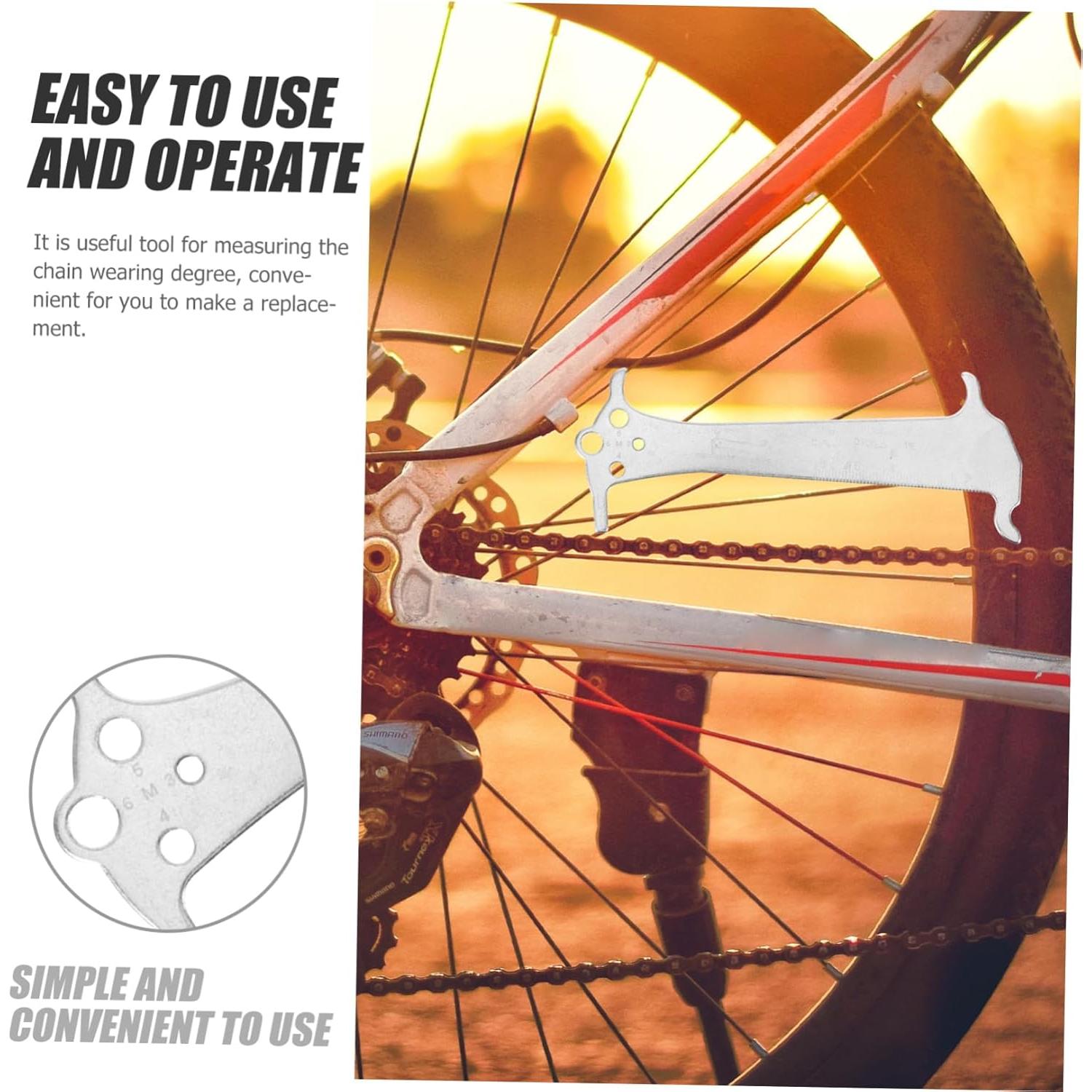 Medidor de Cadena de Bicicleta ibasenice Acero Inoxidable