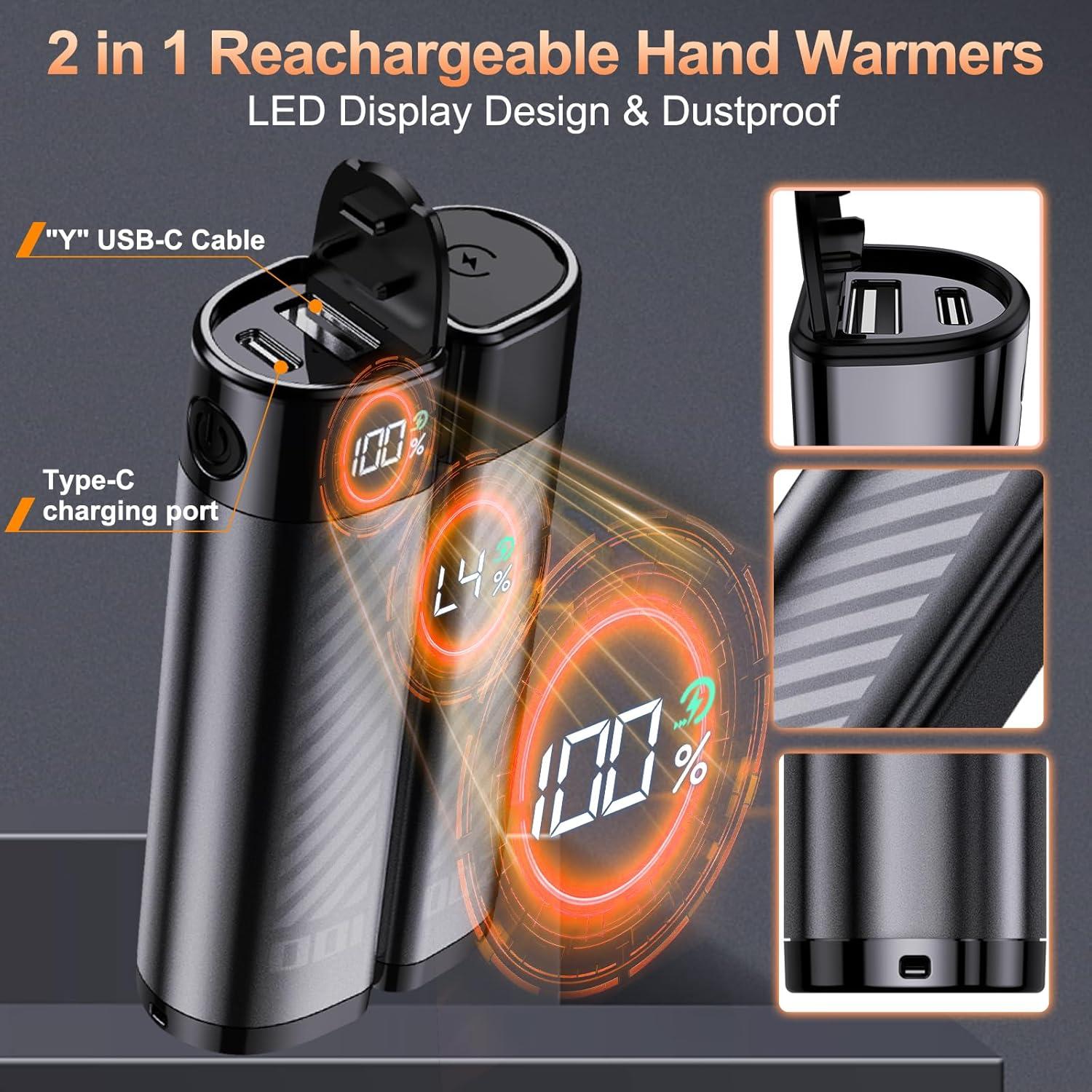 Calentadores de Manos Eléctricos CRISLEX YZC04 Recargables 2 Pzs