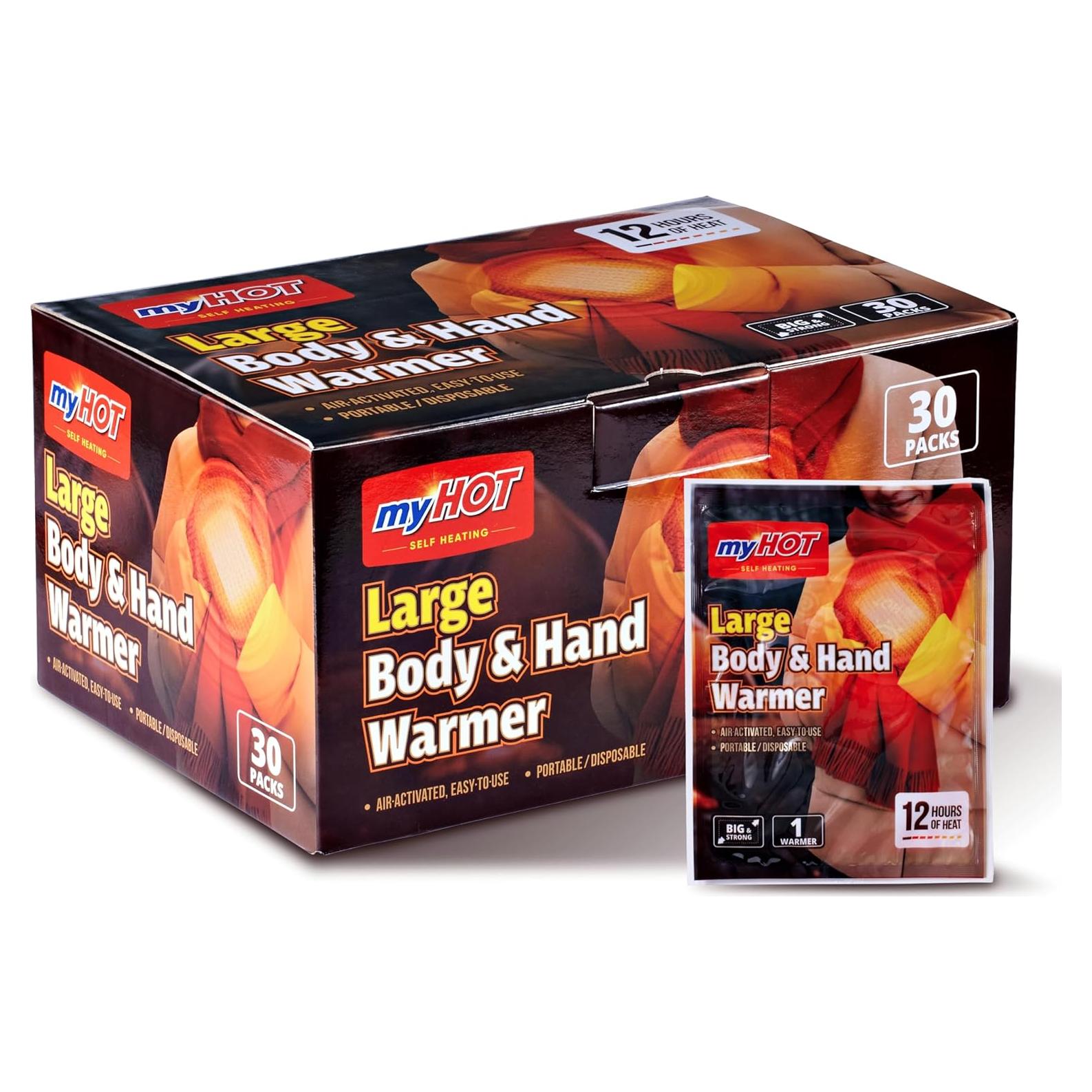 Calentadores de Manos MyHot Grande 30 Paquete - Calor Duradero
