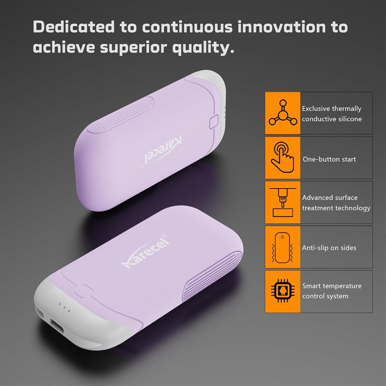 Calentadores de Manos Recargables Karecel KS-20 10,000mAh Doble Lado