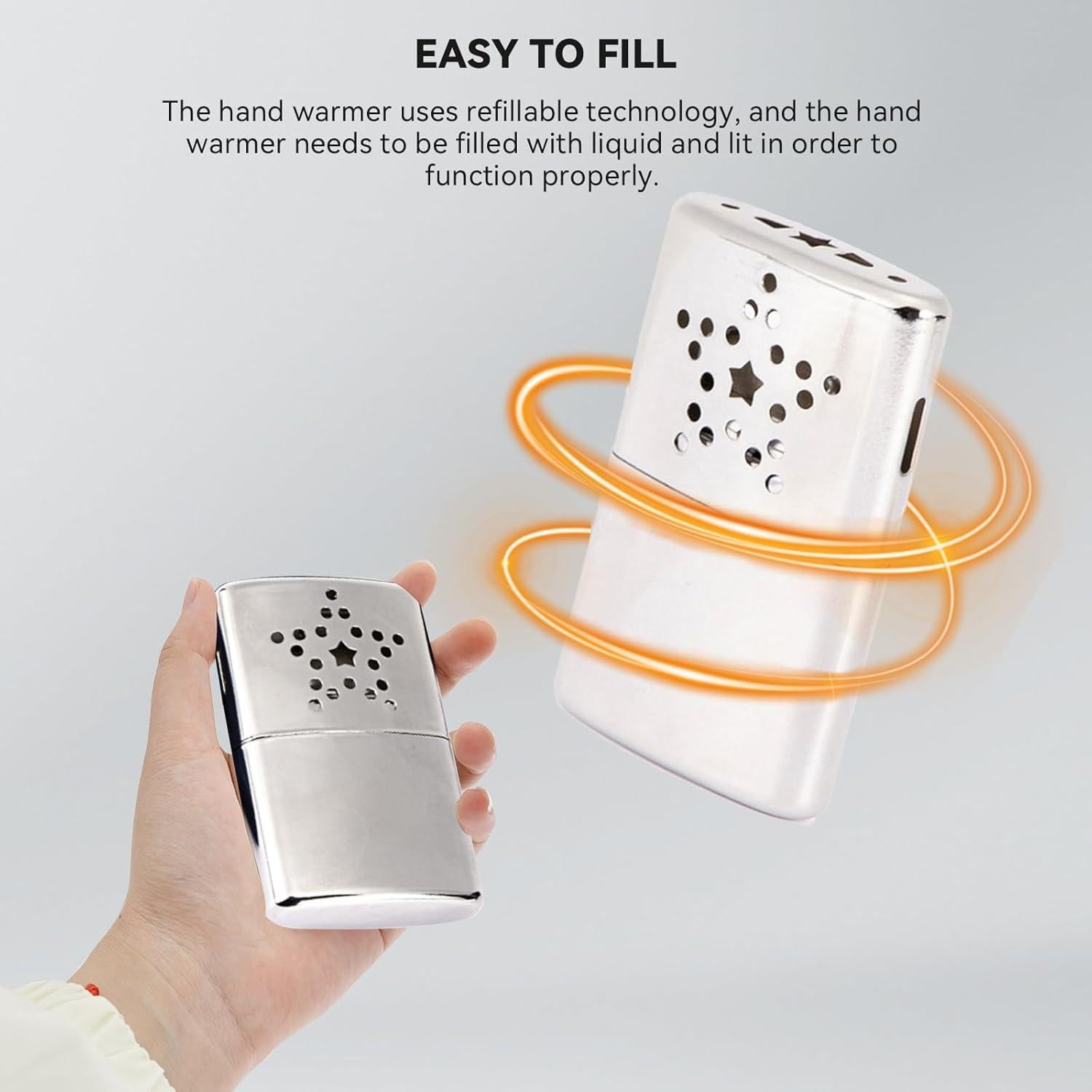 Calentador de Manos Recargable plplaaoo Compacto para Invierno