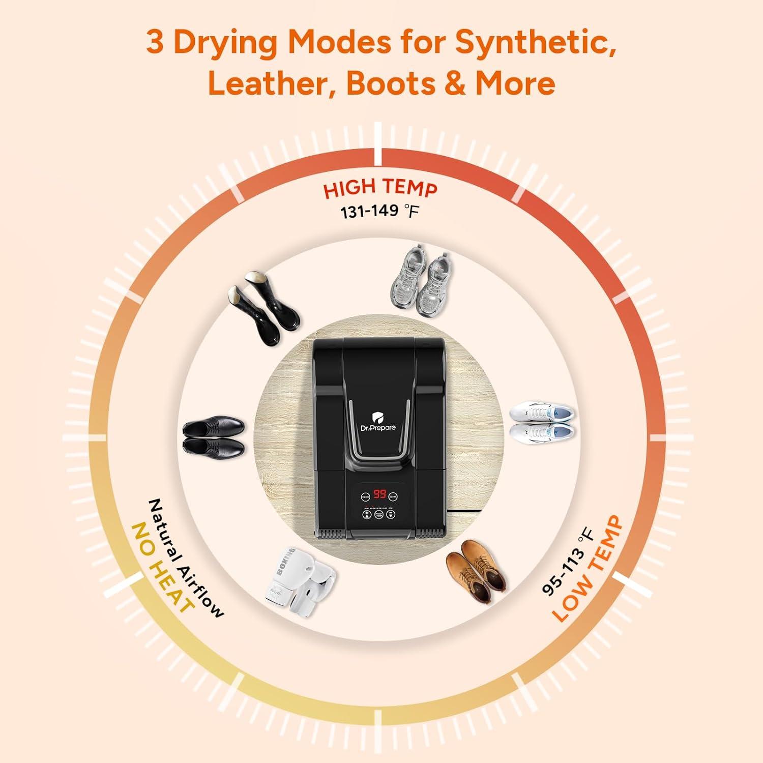 Secador de Botas Dr.Prepare 2024 - Portátil, Ajustable, 3 Modos