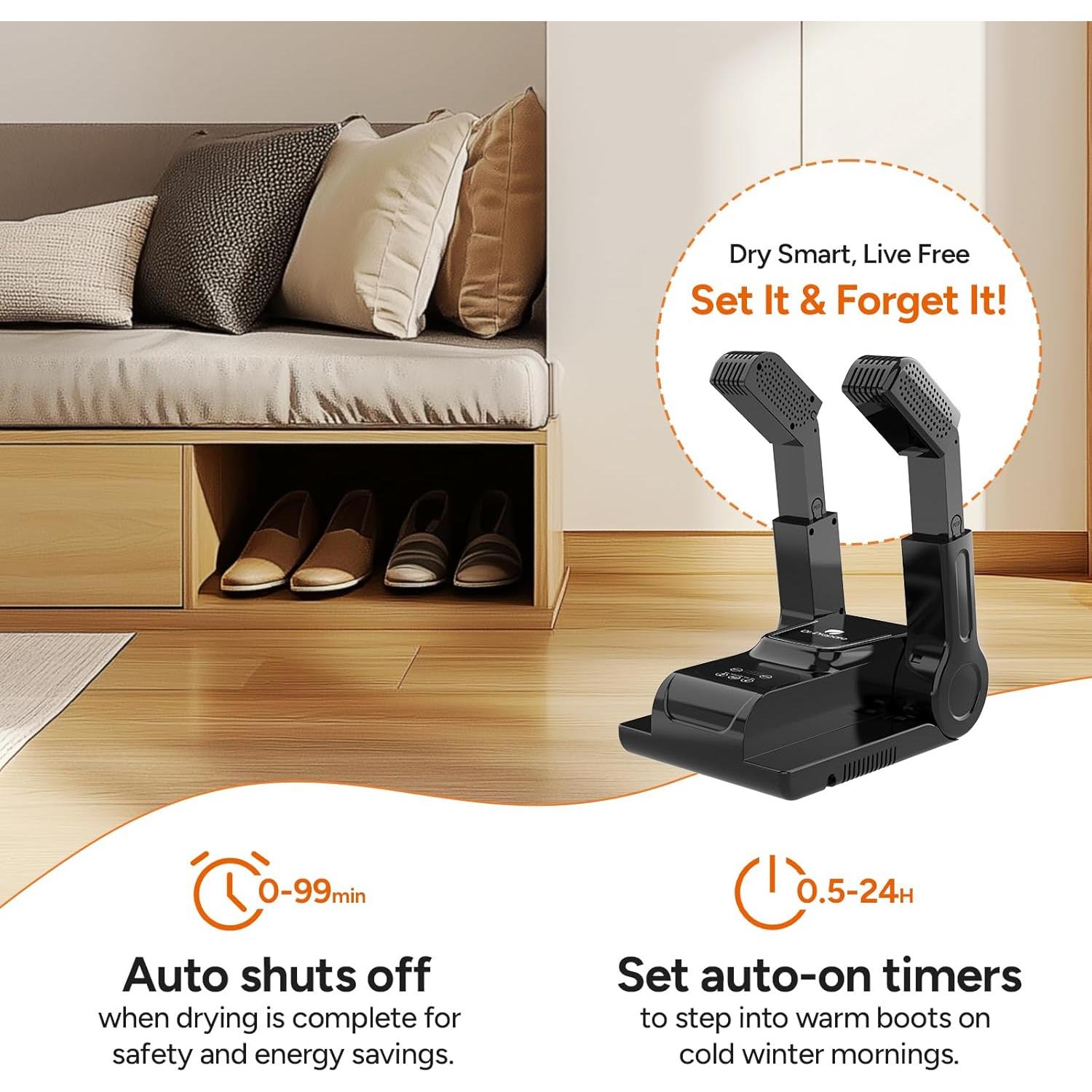 Secador de Botas Dr.Prepare 2024 - Portátil, Ajustable, 3 Modos