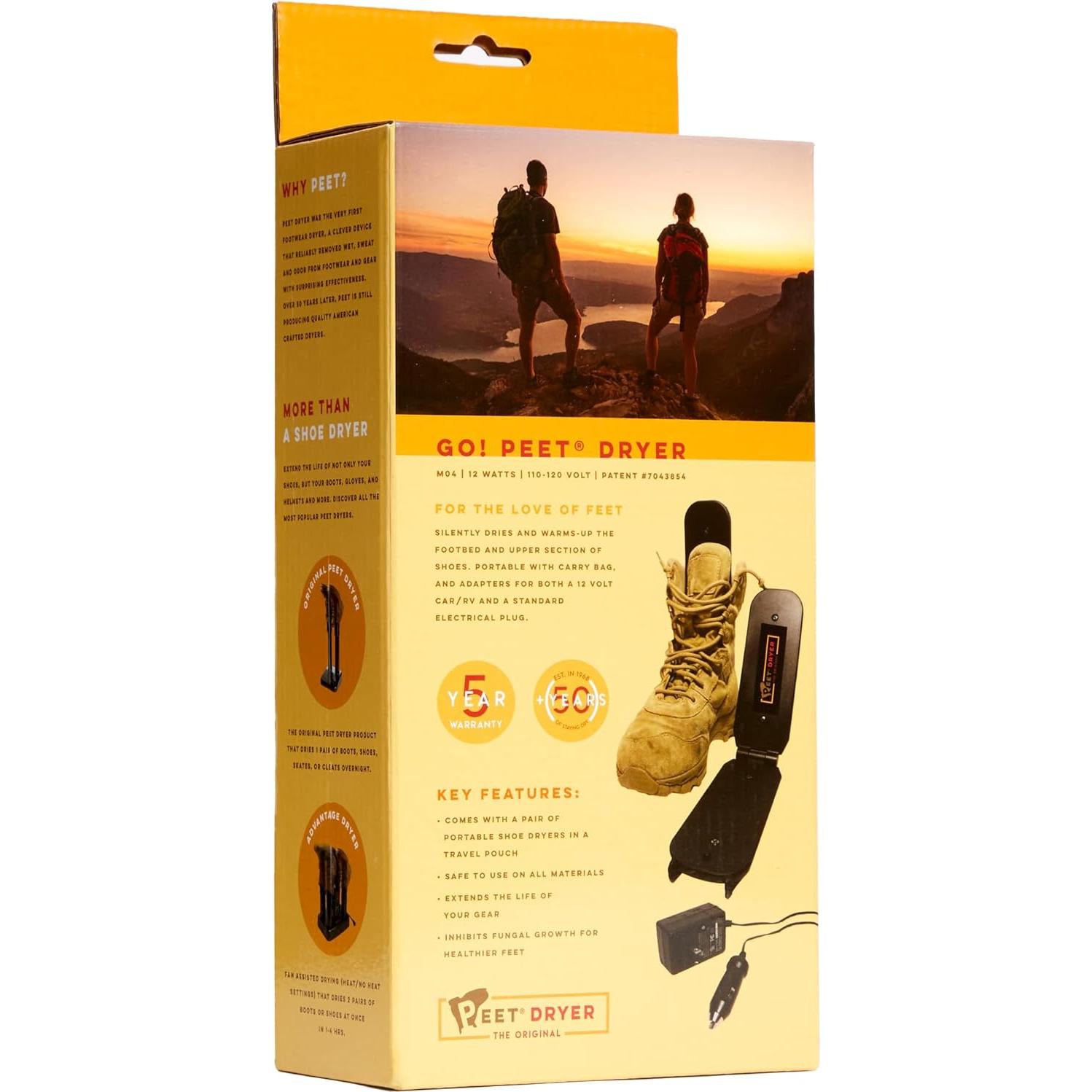 Secador de Calzado PEET M04P Go! Portátil 2 Zapatos 0.68 kg