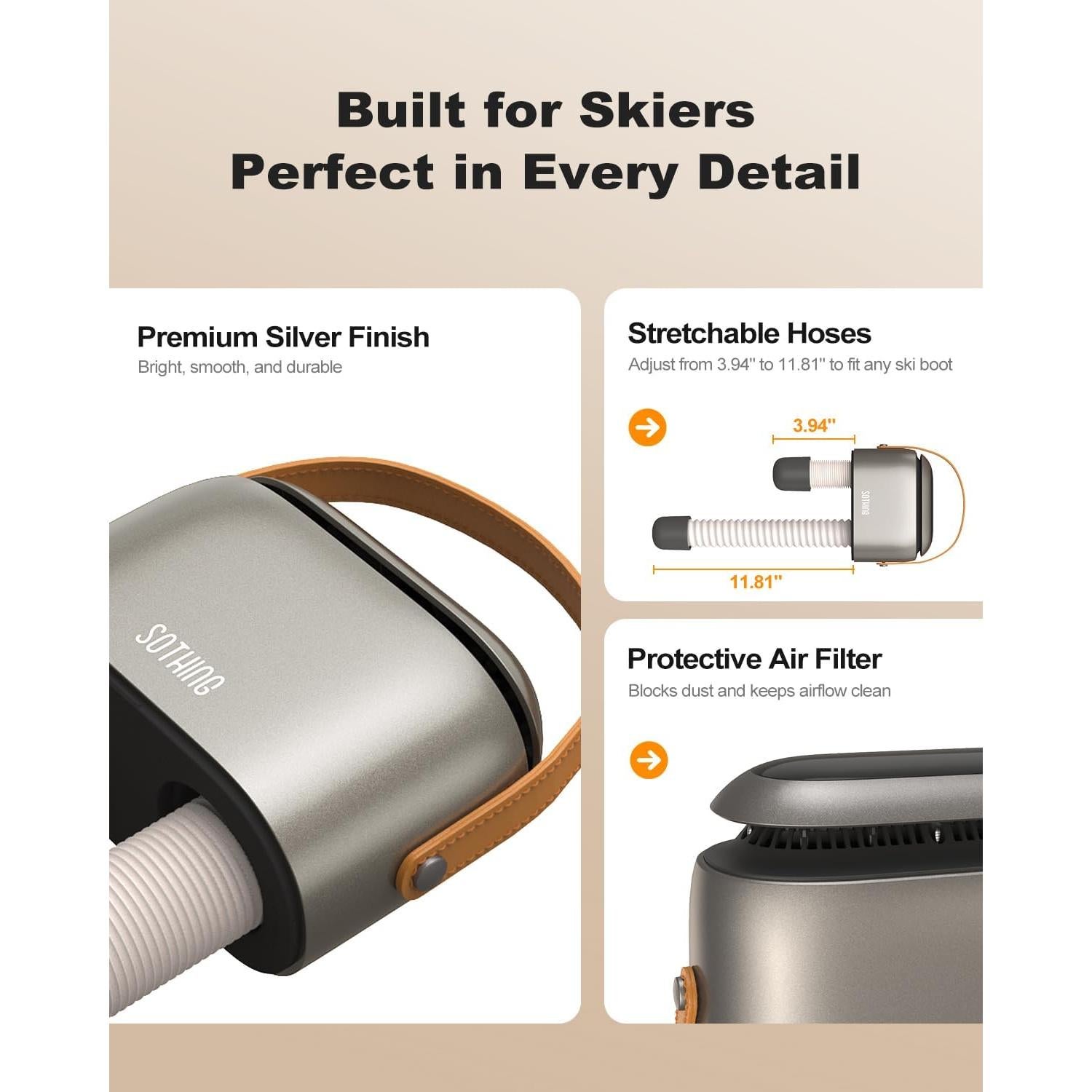 Secador de Botas SOTHING DSHJ-S-2101 95W 3 Niveles Calor