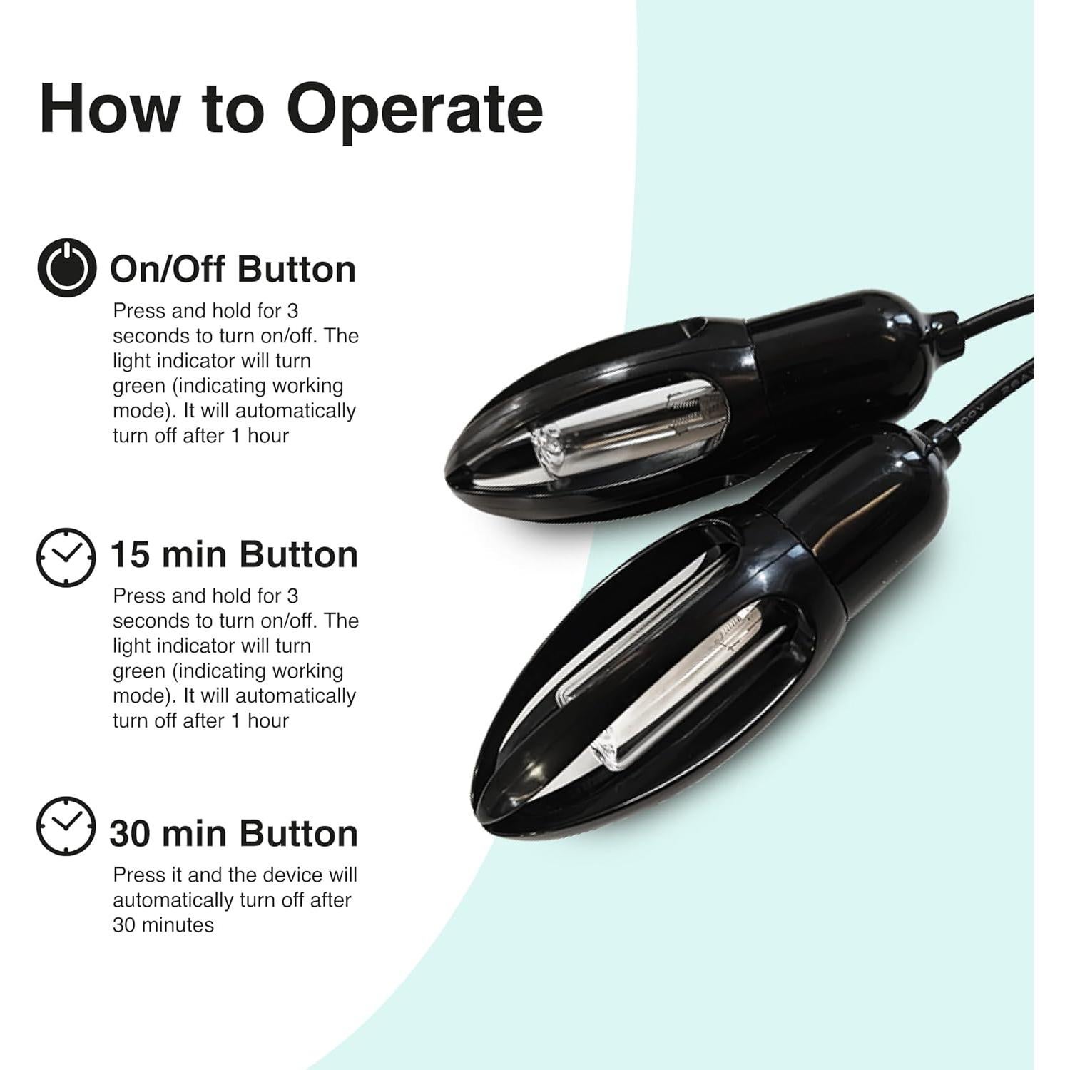 Desinfectante UV para Zapatos - Limpiador y Secador Eléctrico