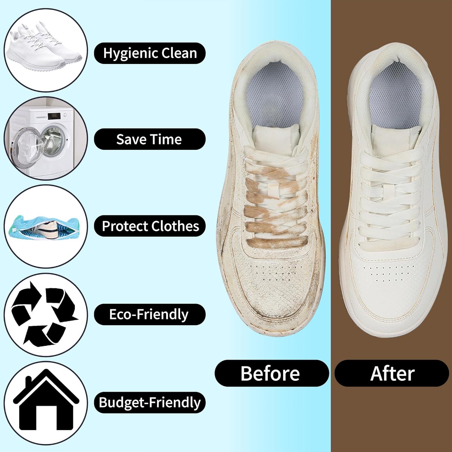 Bolsa de Lavado de Zapatos Pugongia Gris 2pcs - Reutilizable