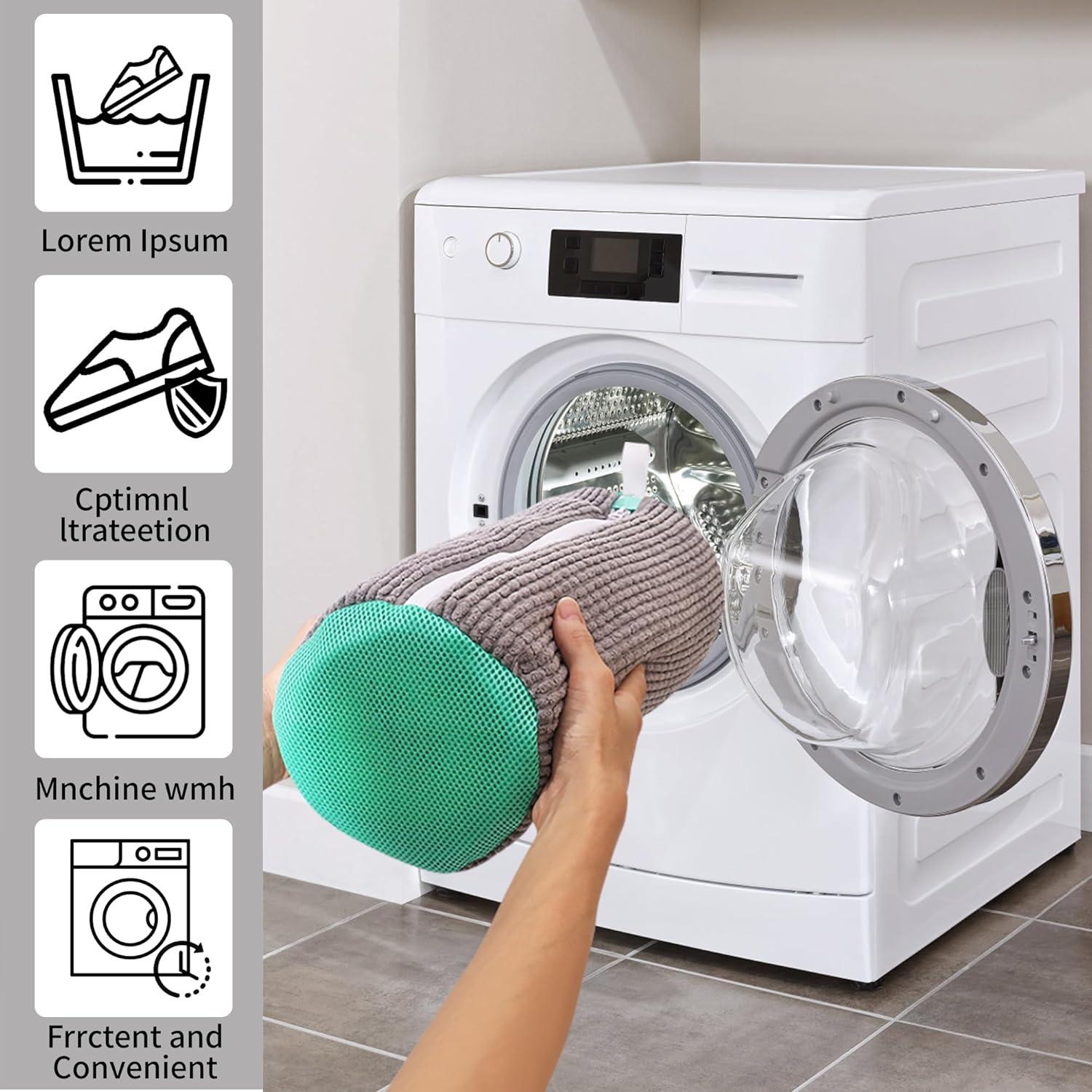 Bolsa de Lavado de Zapatos Pugongia Gris 2pcs - Reutilizable