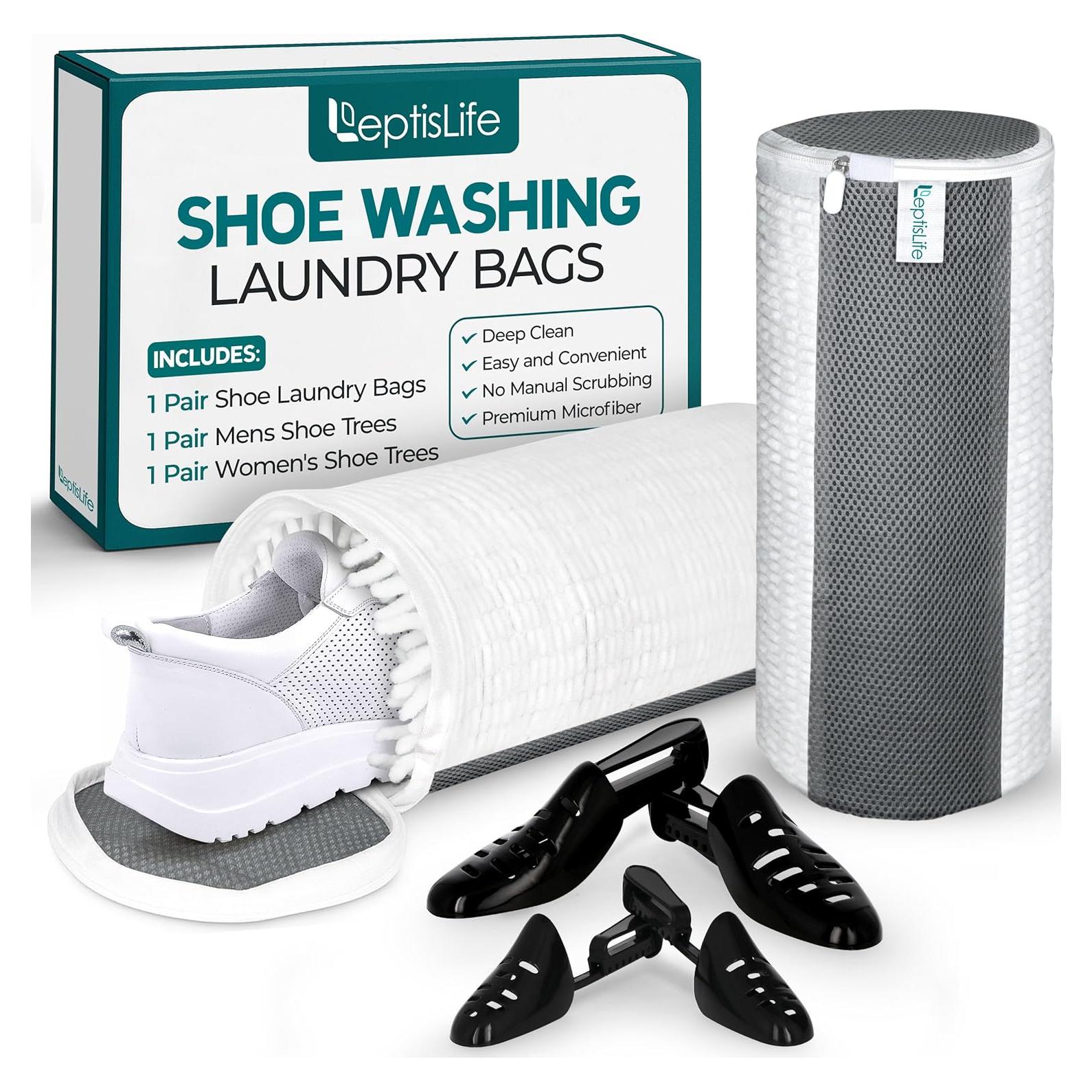 Paquete de 2 Bolsas para Lavar Zapatos Chenille 348g