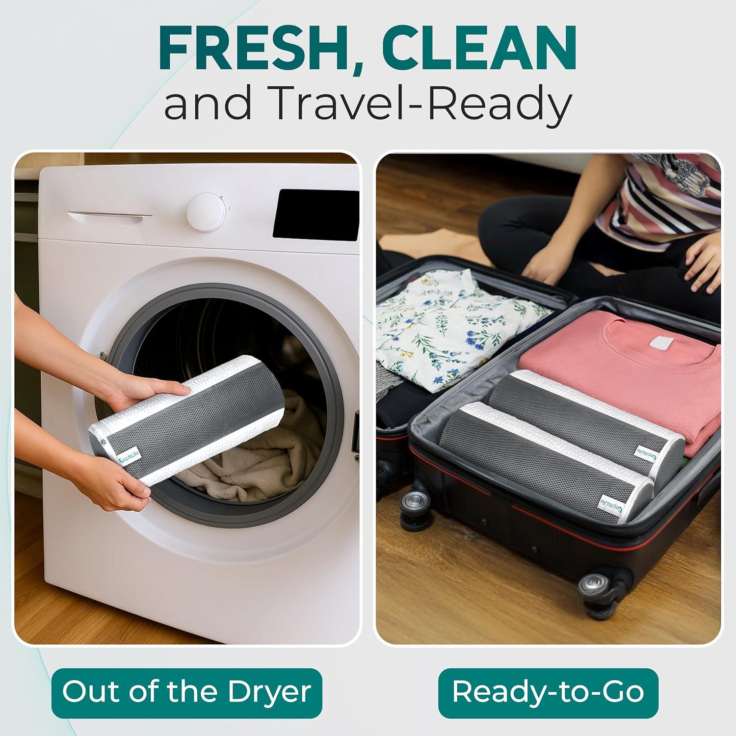 Paquete de 2 Bolsas para Lavar Zapatos Chenille 348g