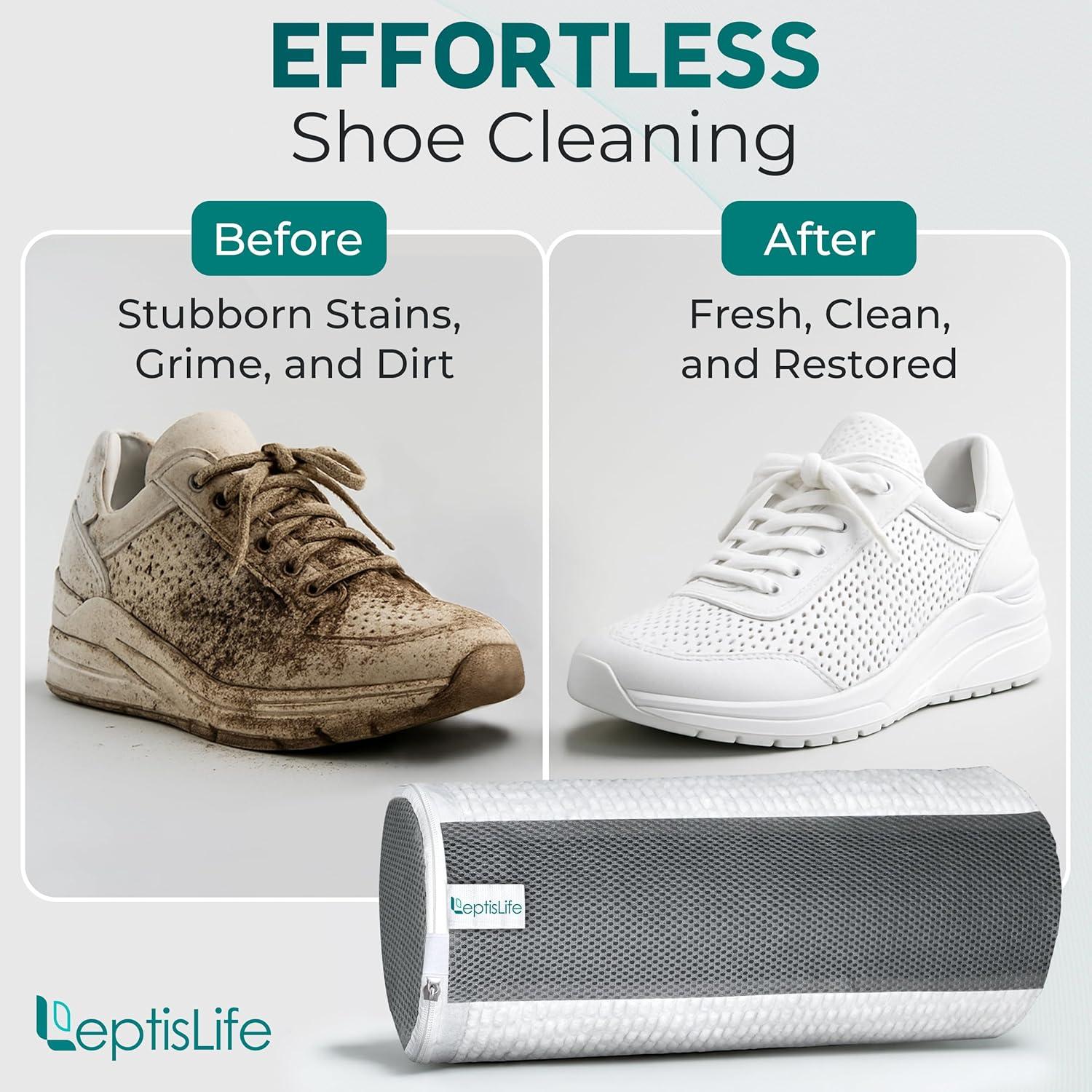 Paquete de 2 Bolsas para Lavar Zapatos Chenille 348g