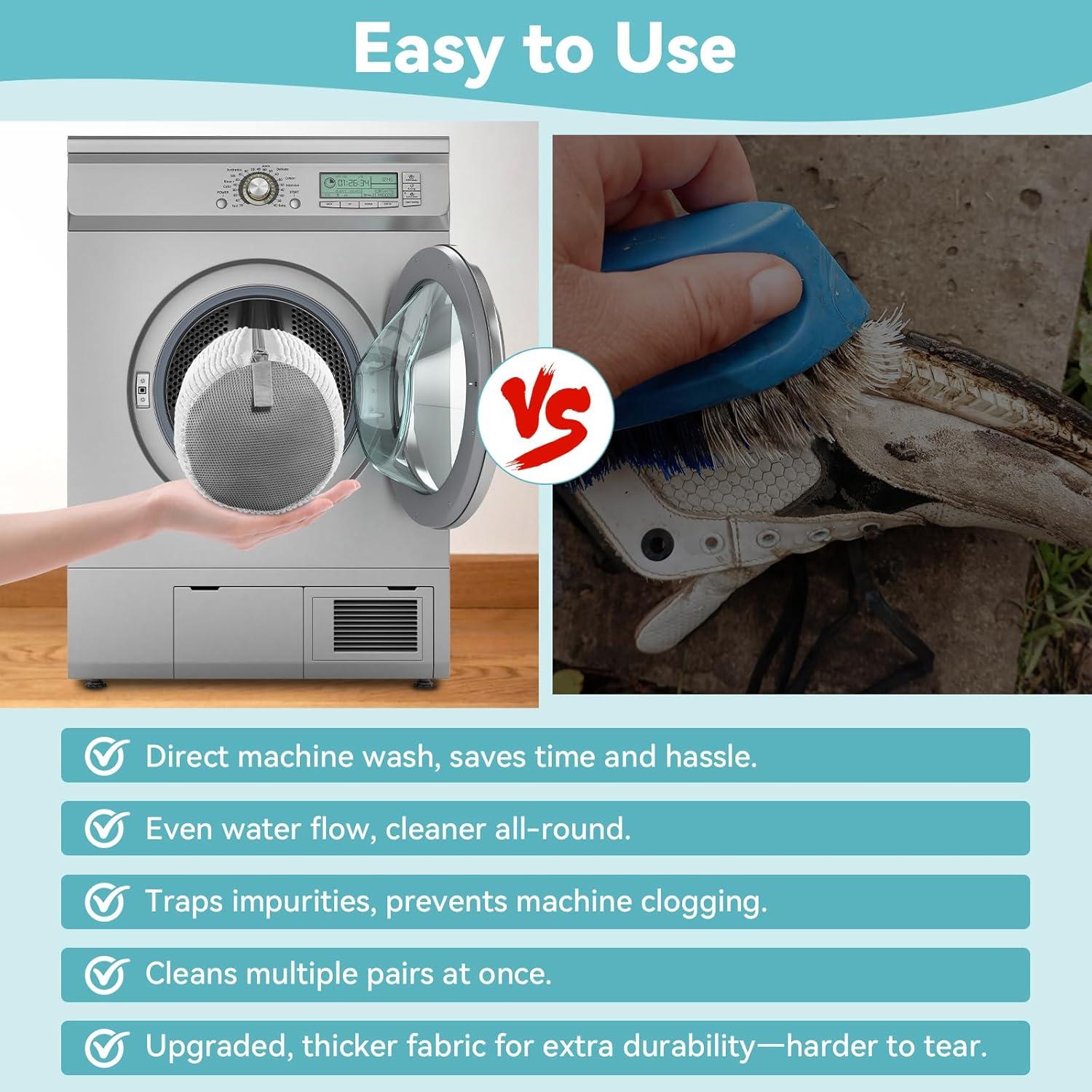 Bolsa de Lavado de Zapatos QST 2 Pack Blanca con Cierre Seguro