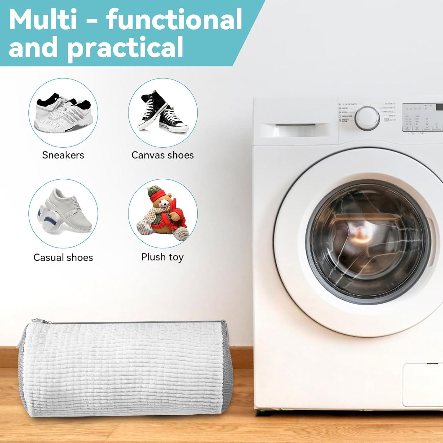Bolsa de Lavado de Zapatos QST 2 Pack Blanca con Cierre Seguro