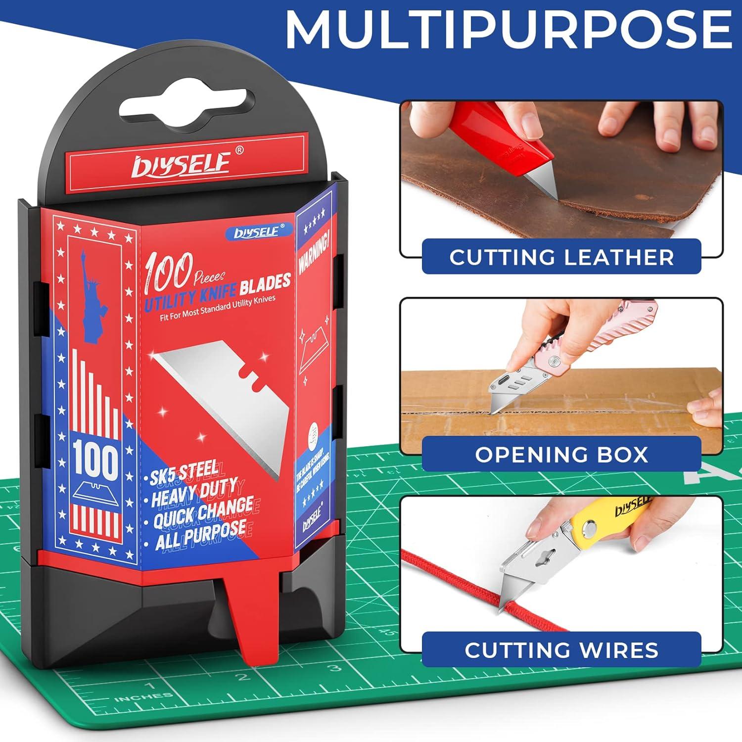 Cuchillas Utility DIYSELF 100 Piezas Reemplazo Afiladas