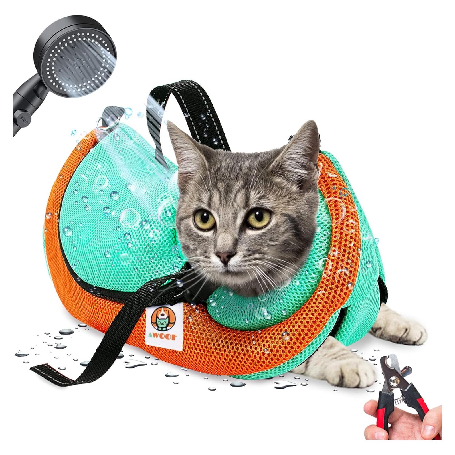 Bolsa de Aseo y Transporte para Gatos AWOOF Ajustable 43.9x26.9cm