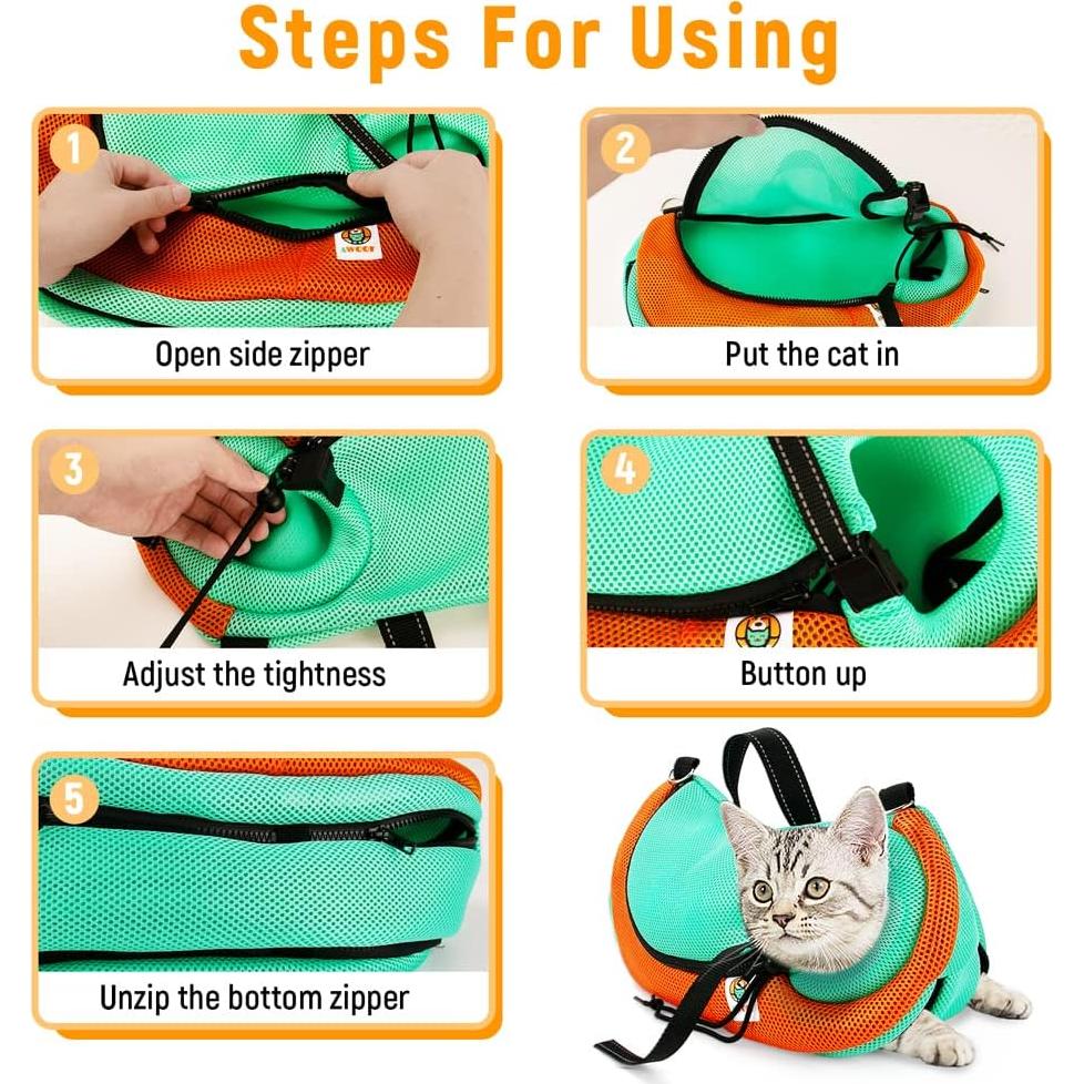 Bolsa de Aseo y Transporte para Gatos AWOOF Ajustable 43.9x26.9cm