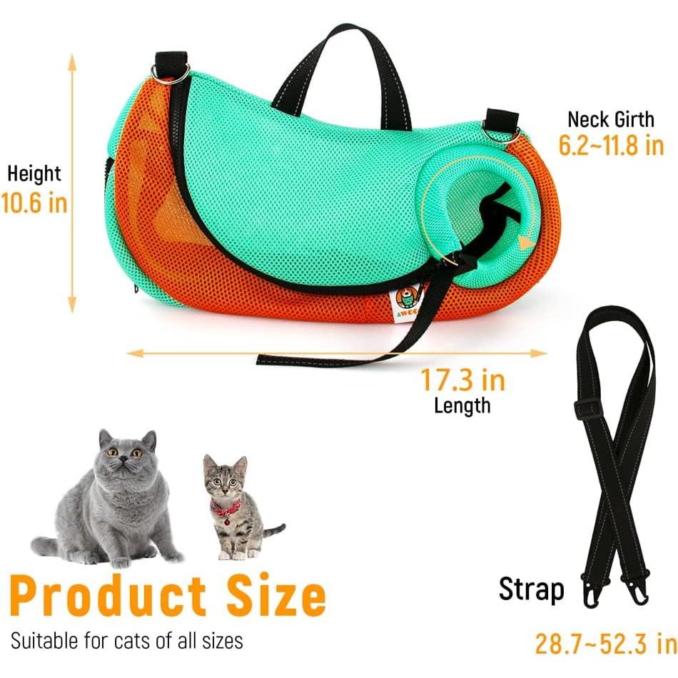 Bolsa de Aseo y Transporte para Gatos AWOOF Ajustable 43.9x26.9cm