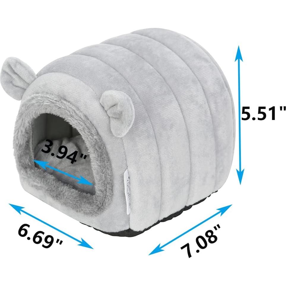 Cueva Nido para Hámster y Erizo YOGURTCK Gris 18x17x14 cm