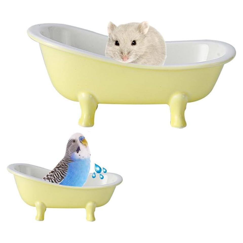 Cama de Cerámica Amarilla para Hámster y Pequeños Animales