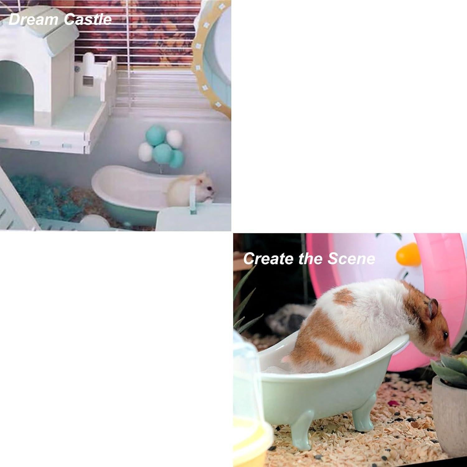 Cama de Cerámica Amarilla para Hámster y Pequeños Animales