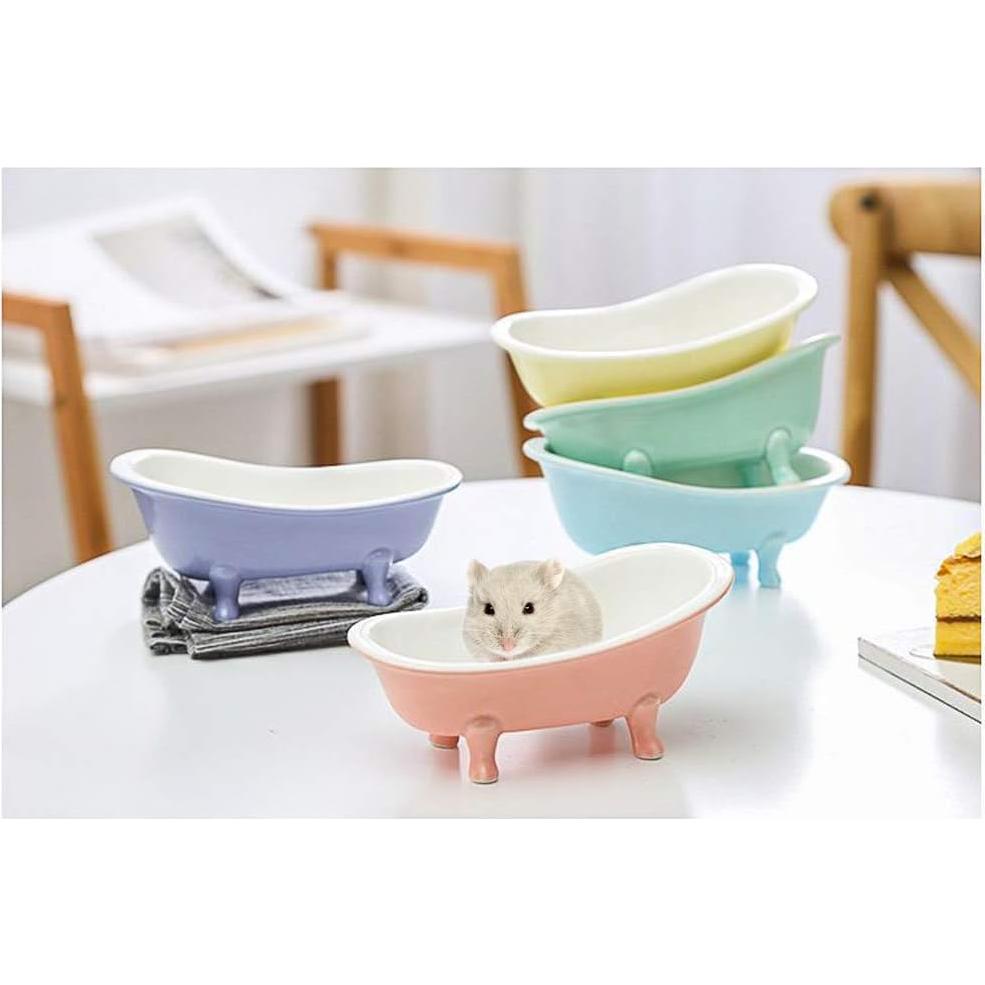 Cama de Cerámica Amarilla para Hámster y Pequeños Animales