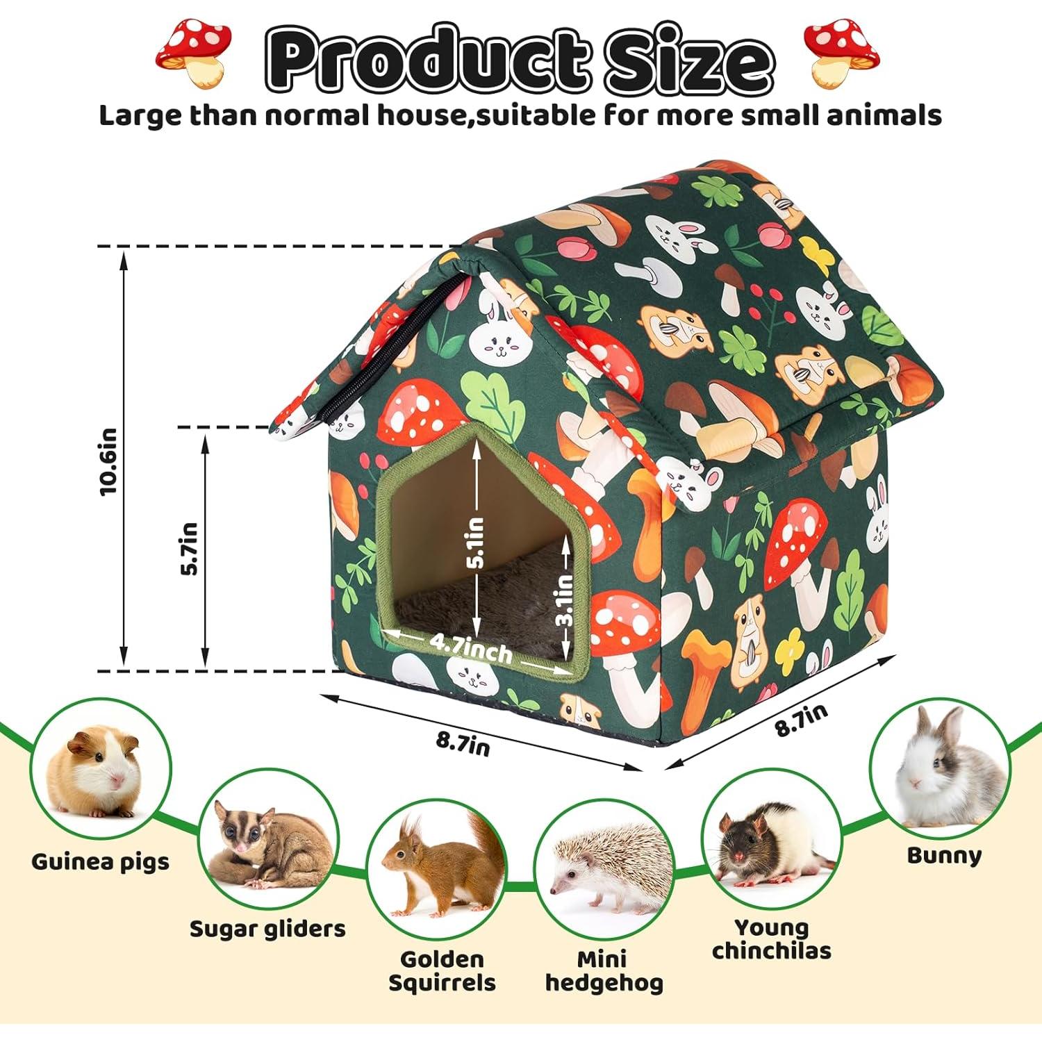 Escondite Plegable para Cobayas Yigerlee 22x22x26.9cm Antideslizante