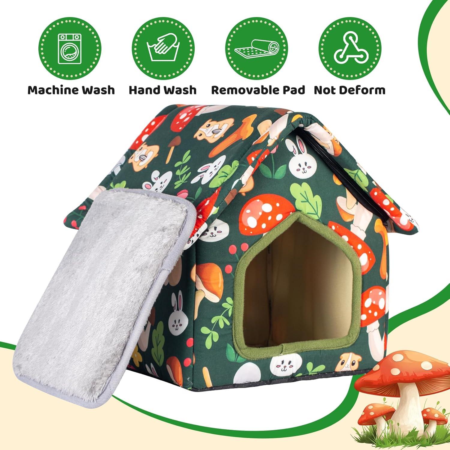 Escondite Plegable para Cobayas Yigerlee 22x22x26.9cm Antideslizante