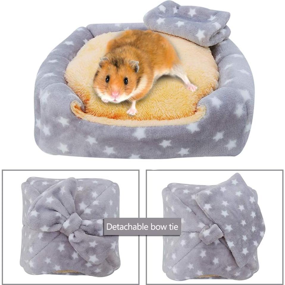 Cama para Mascotas HOMEYA XL Gris - Refugio Suave para Cobayas y Hámsters