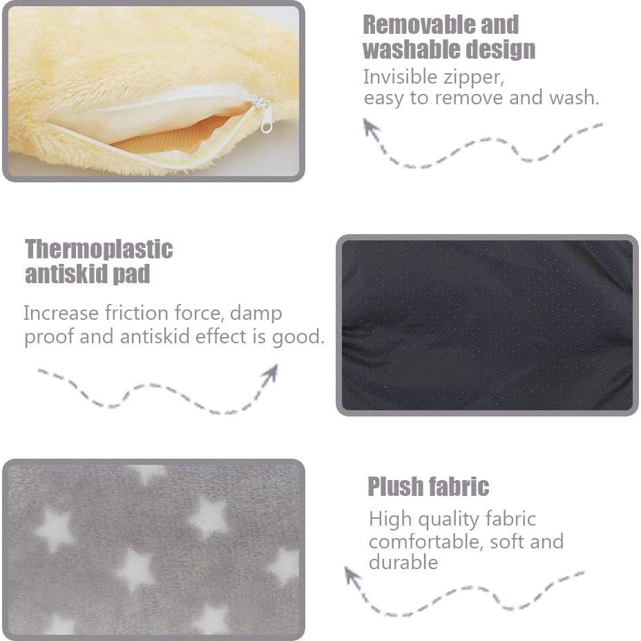 Cama para Mascotas HOMEYA XL Gris - Refugio Suave para Cobayas y Hámsters