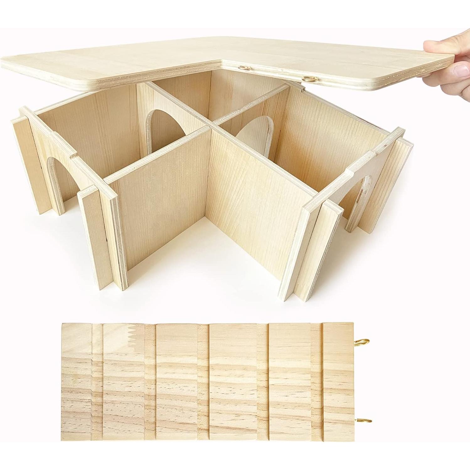 Escondite y Casa para Cobayas Changeary 30x30x16.3cm Madera