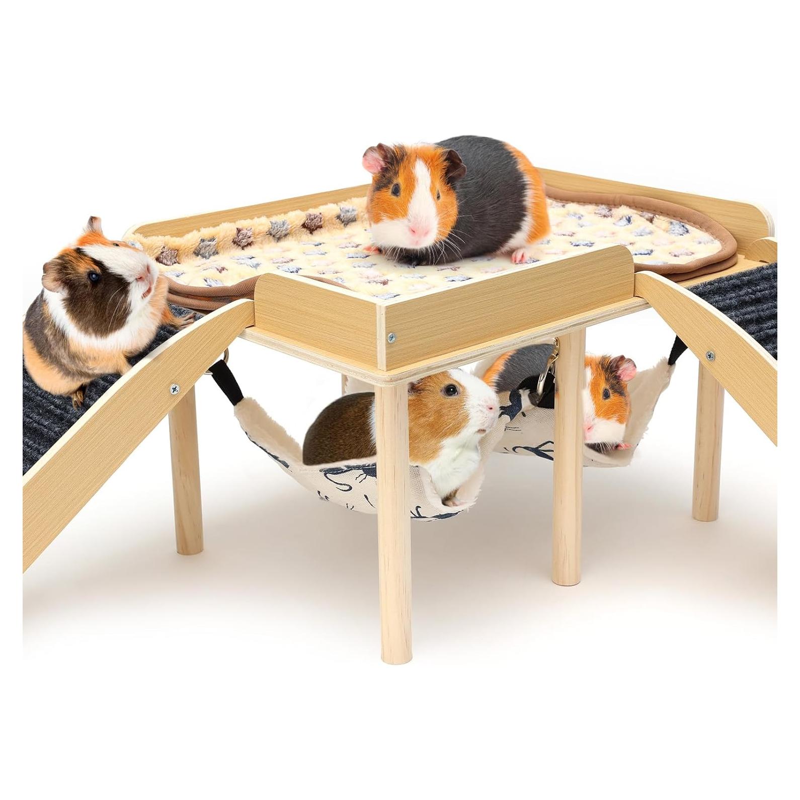 Castillo Escondite para Cobayas GHWMYD con 2 Escaleras y Hamaca