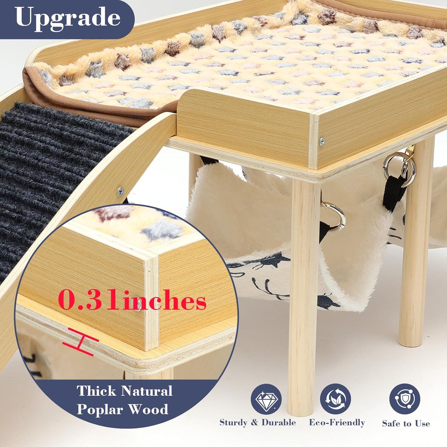 Castillo Escondite para Cobayas GHWMYD con 2 Escaleras y Hamaca