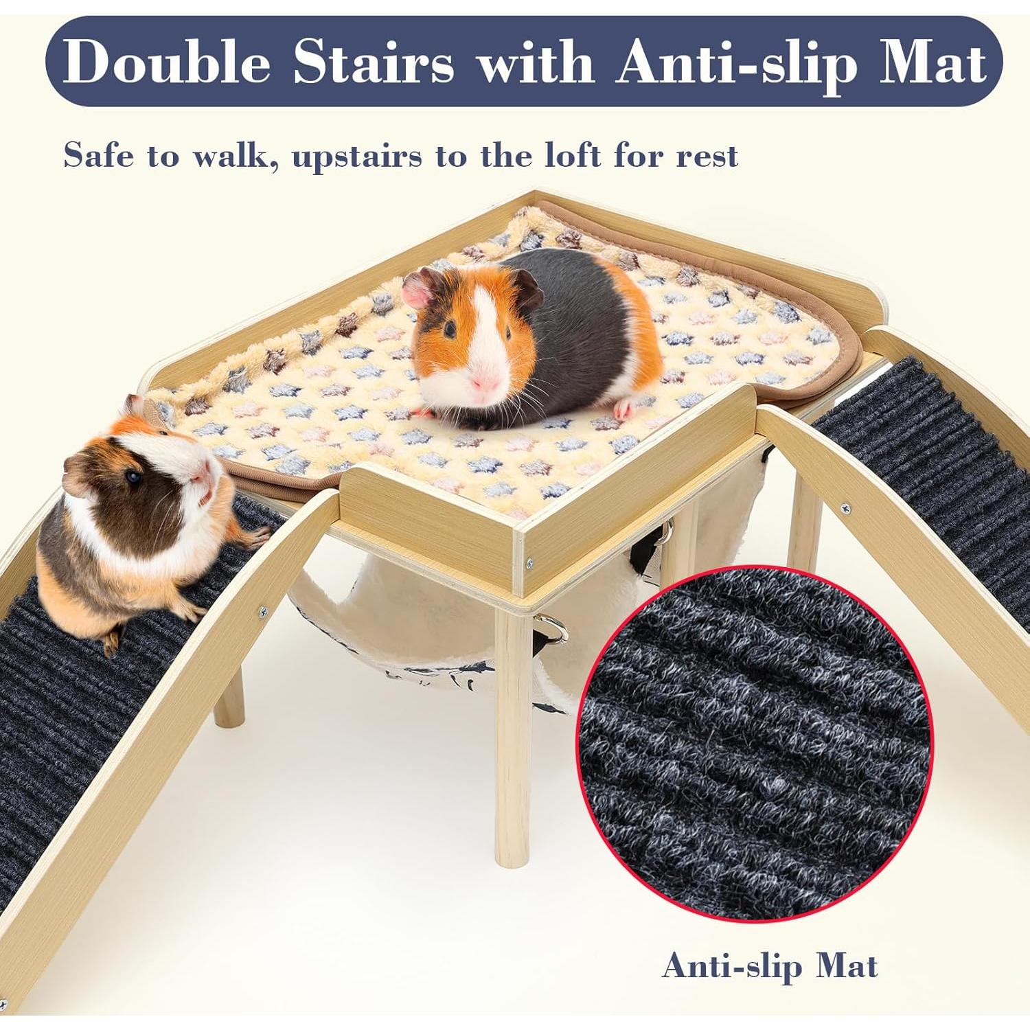 Castillo Escondite para Cobayas GHWMYD con 2 Escaleras y Hamaca