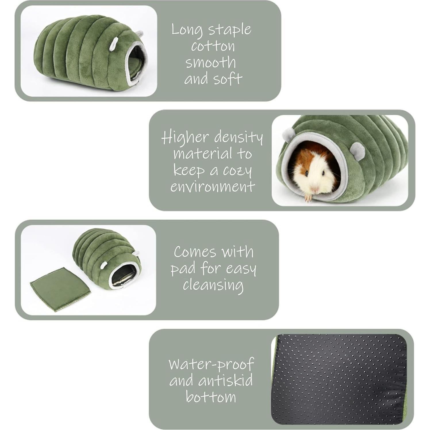 Cama Escondite para Mascotas HLMOptimo - Oruga Gris