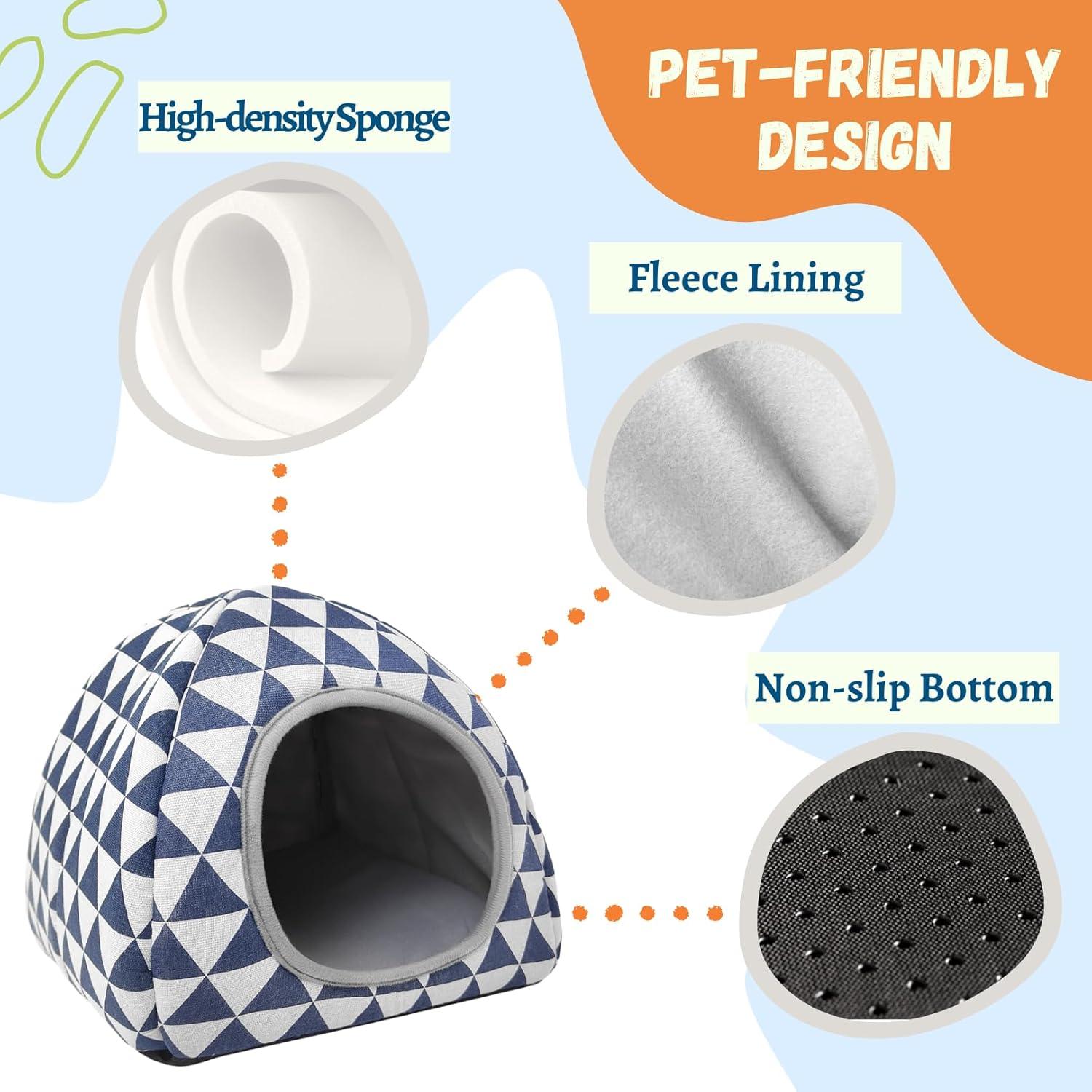 Escondite para Cobayas TiereCare Lavable 32.9x27.1cm Gris/Azul